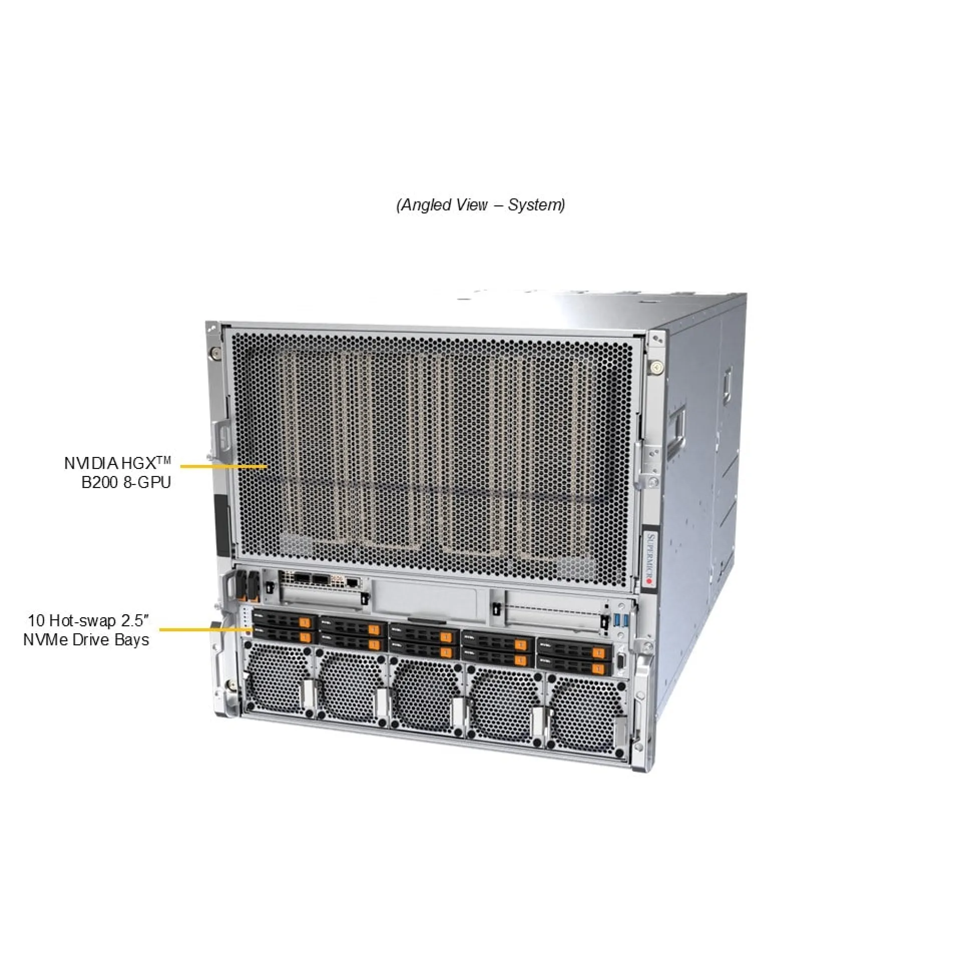 Supermicro SYS-A21GE-NBRT angle view 