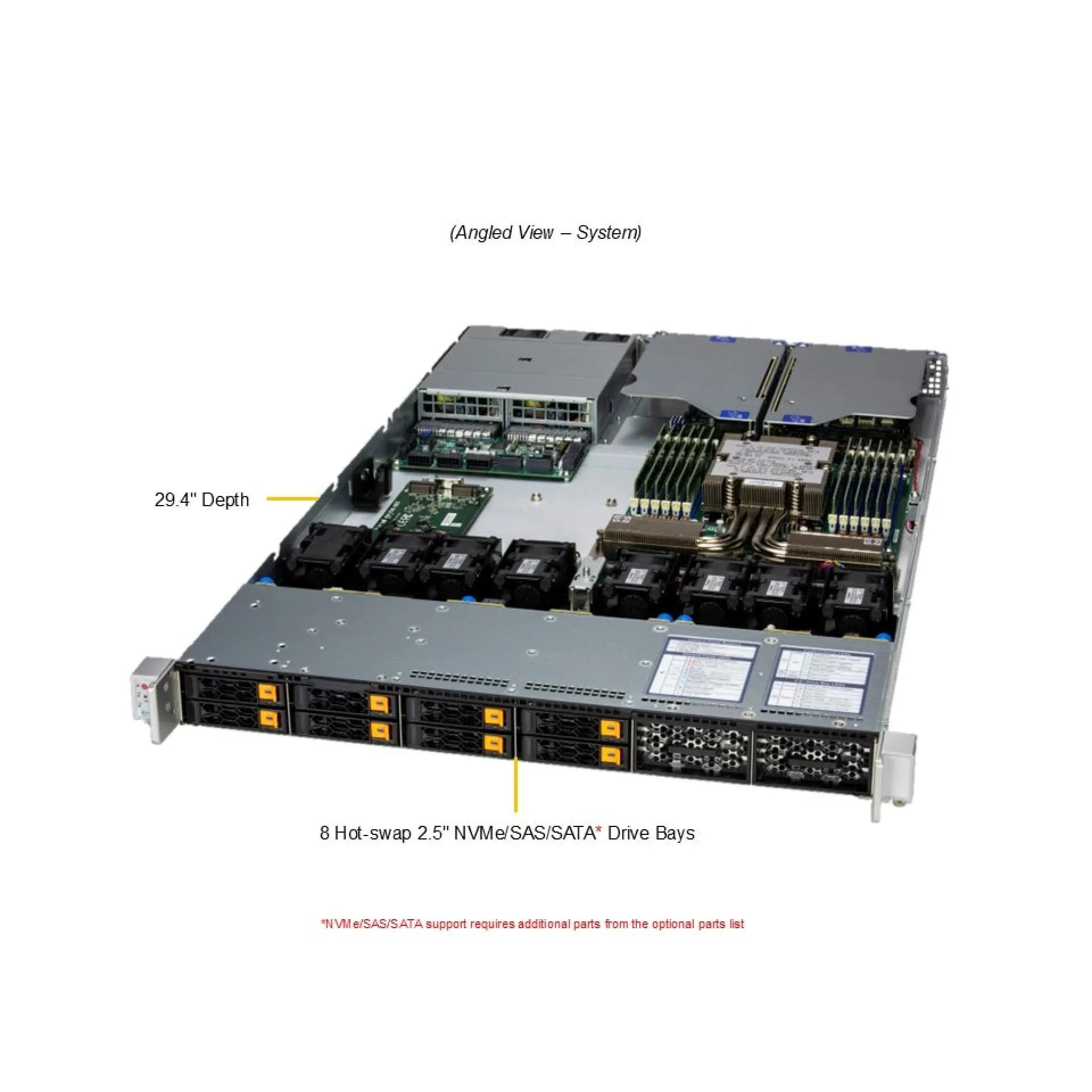 AS-1116CS-TN Supermicro angle view Supermicro AS-1116CS-TN angle view
