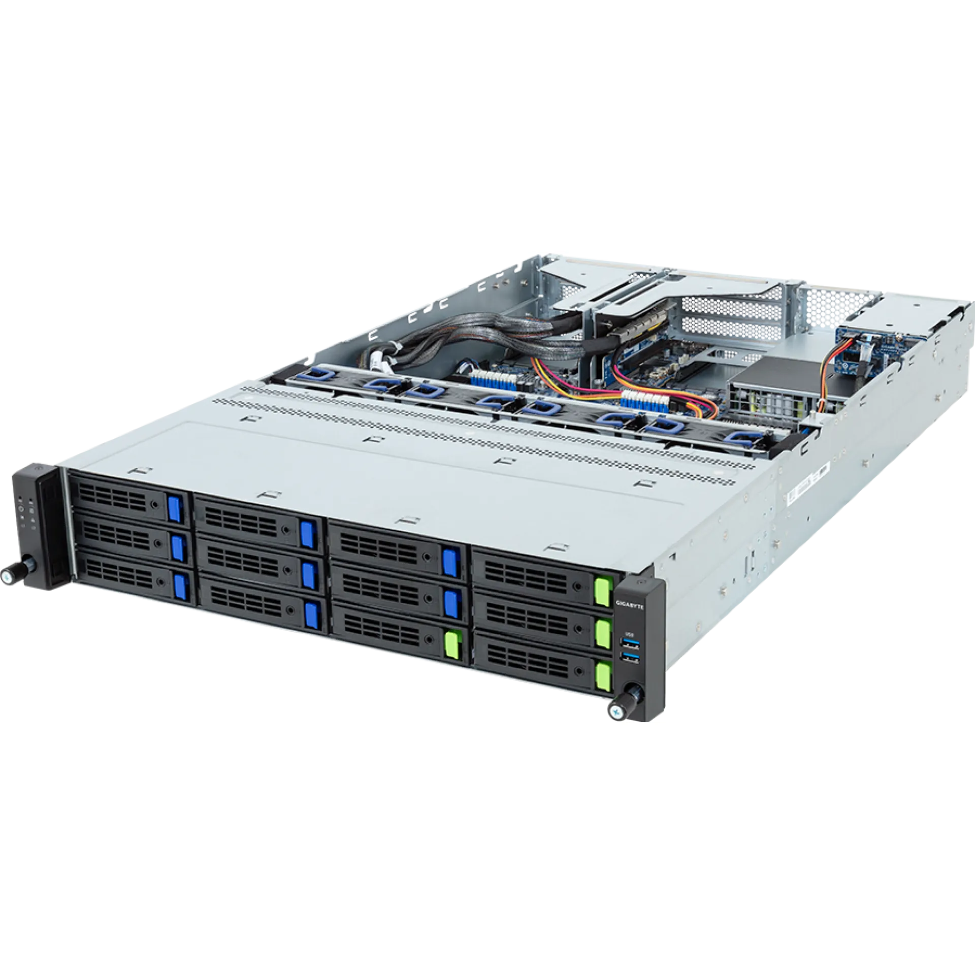 R263-Z37-AAC1 Gigabyte angle view Gigabyte R263-Z37-AAC1 angle view