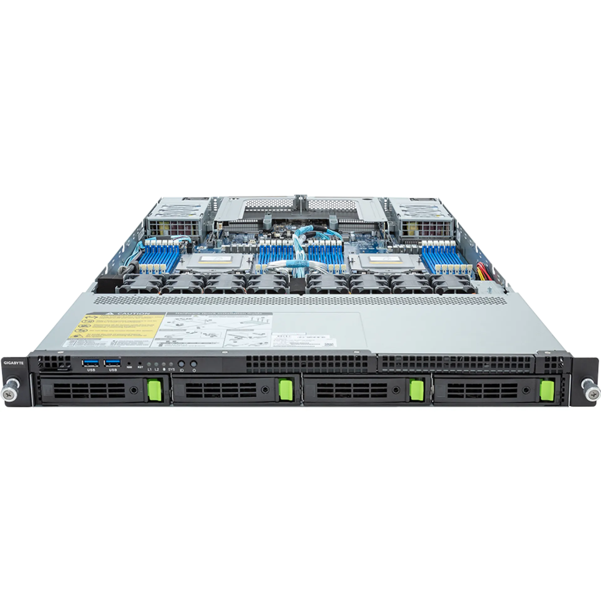 R183-Z90-AAV1 Gigabyte front view Gigabyte R183-Z90-AAV1 front view