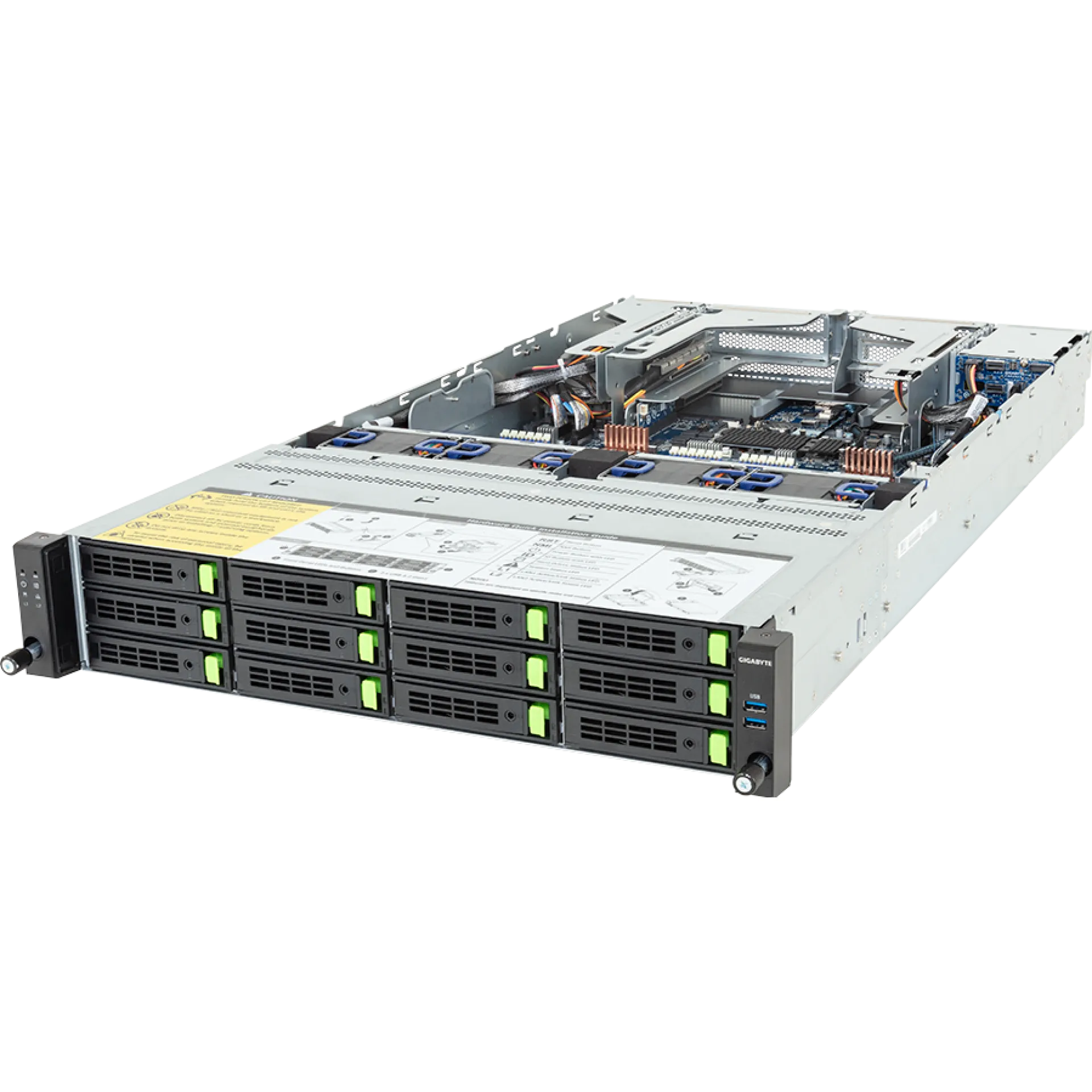 Gigabyte R284-A90-AAL1 angle view 