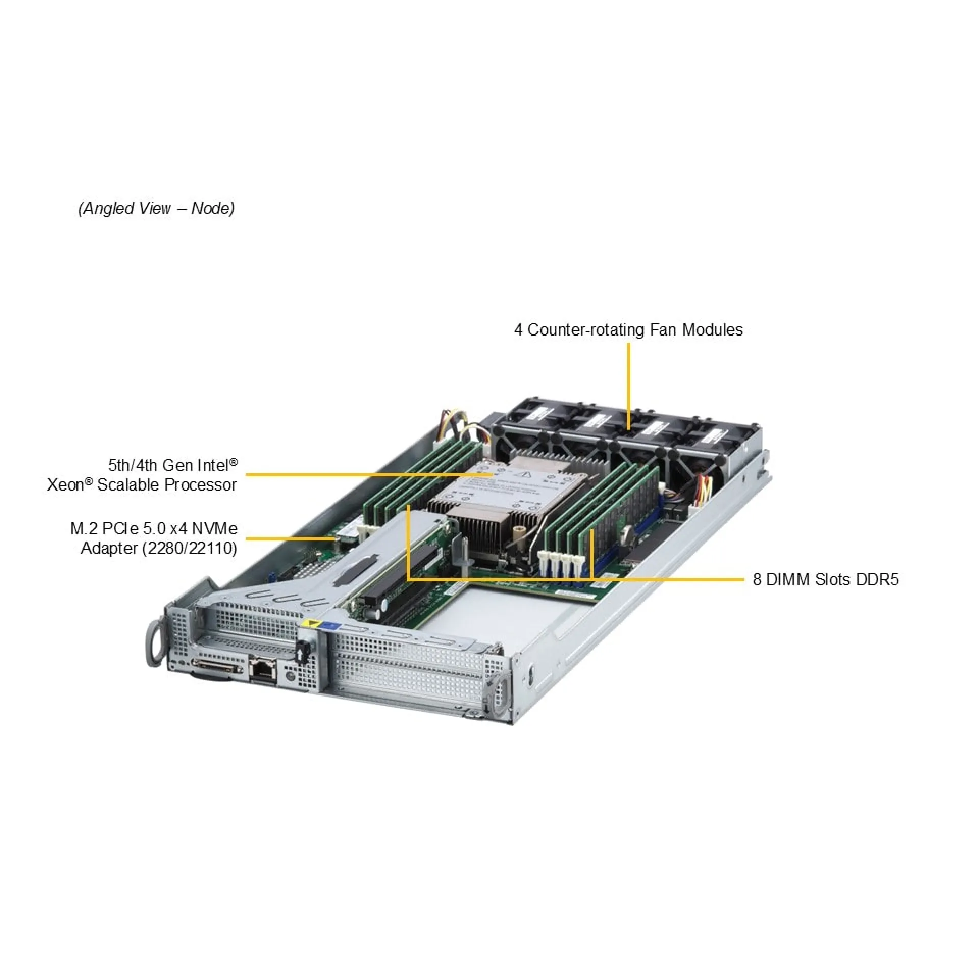 Supermicro SYS-211SE-31D angle view