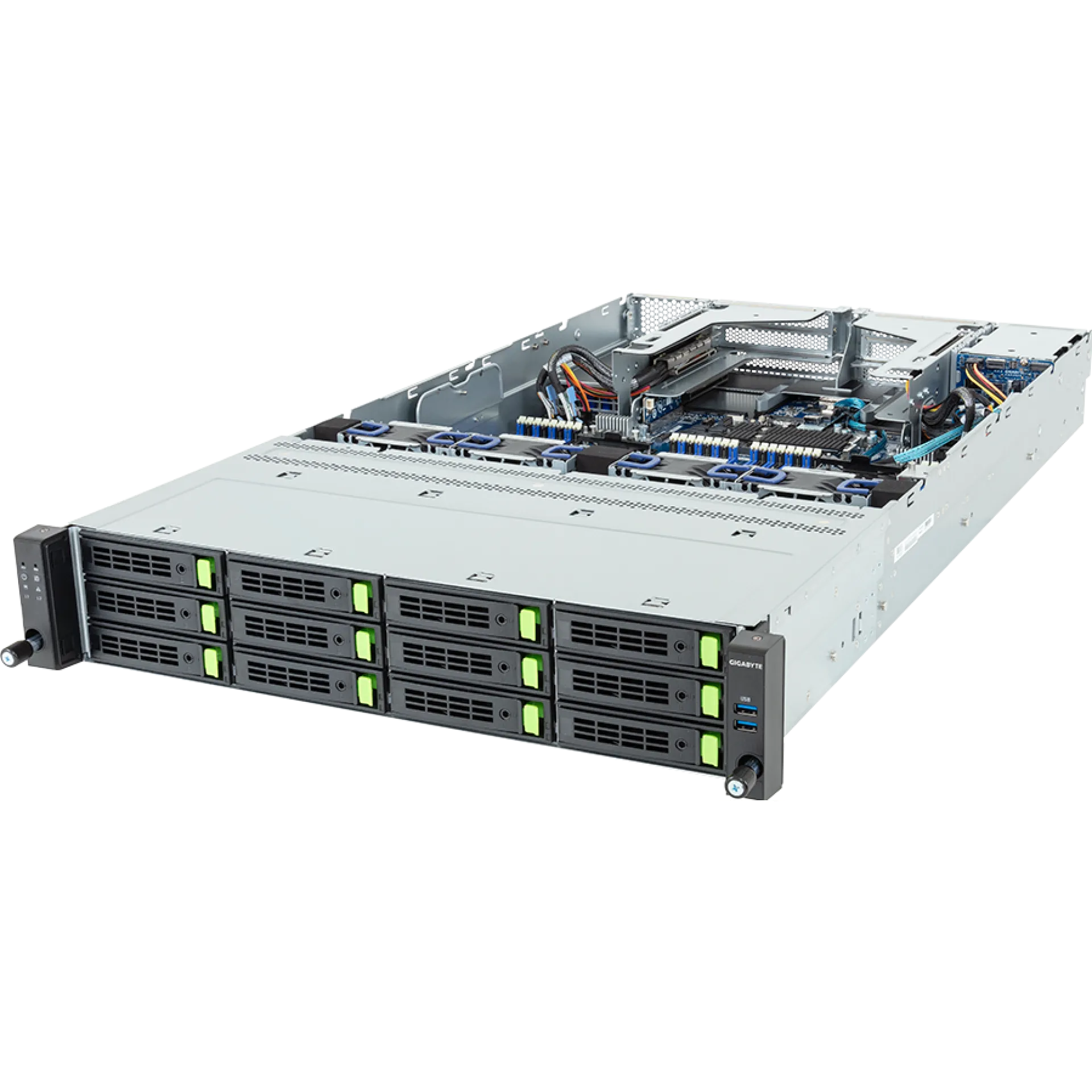 Gigabyte R284-S90-AAJ1 angle view 