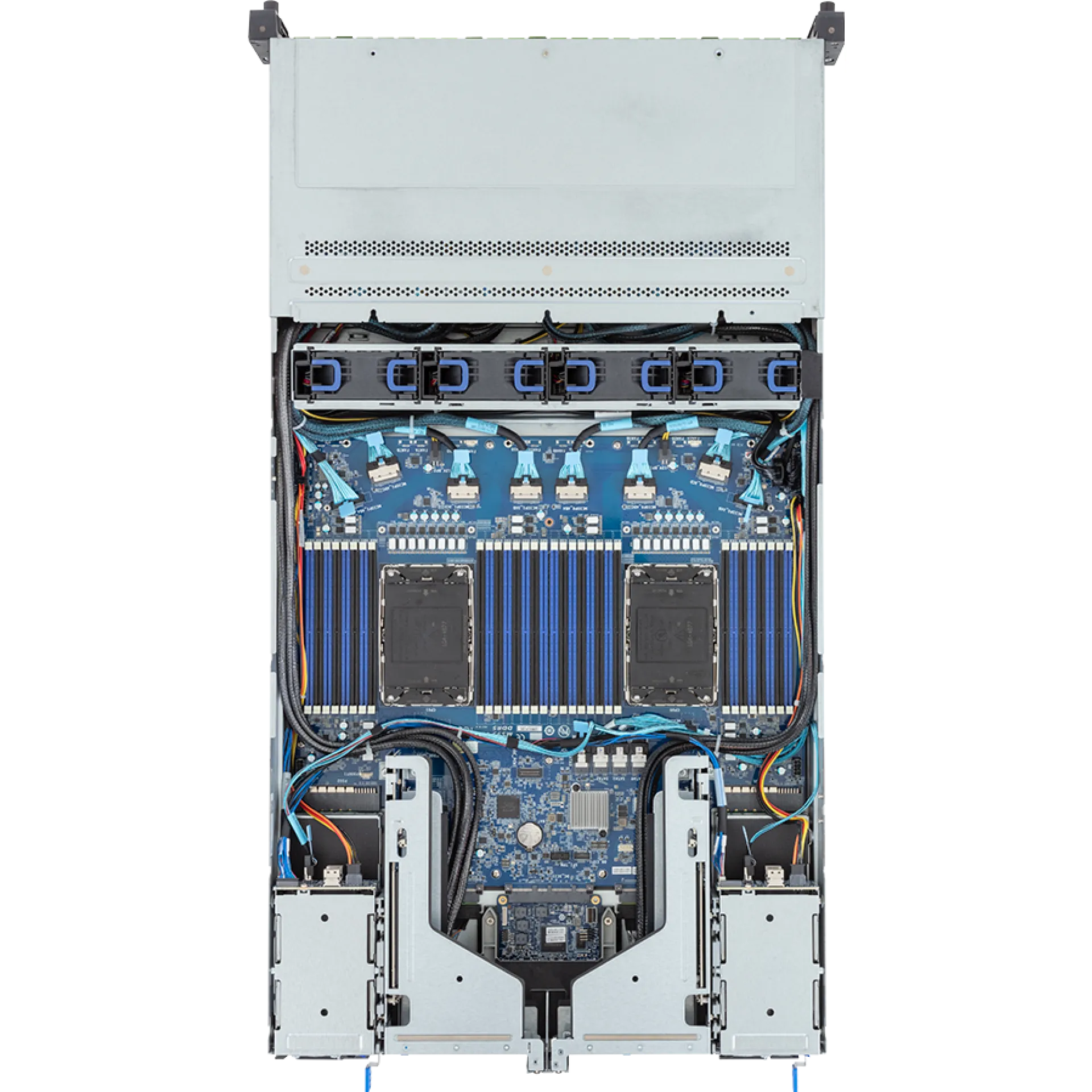 R283-S92-AAE2 Gigabyte top view Gigabyte R283-S92-AAE2 top view