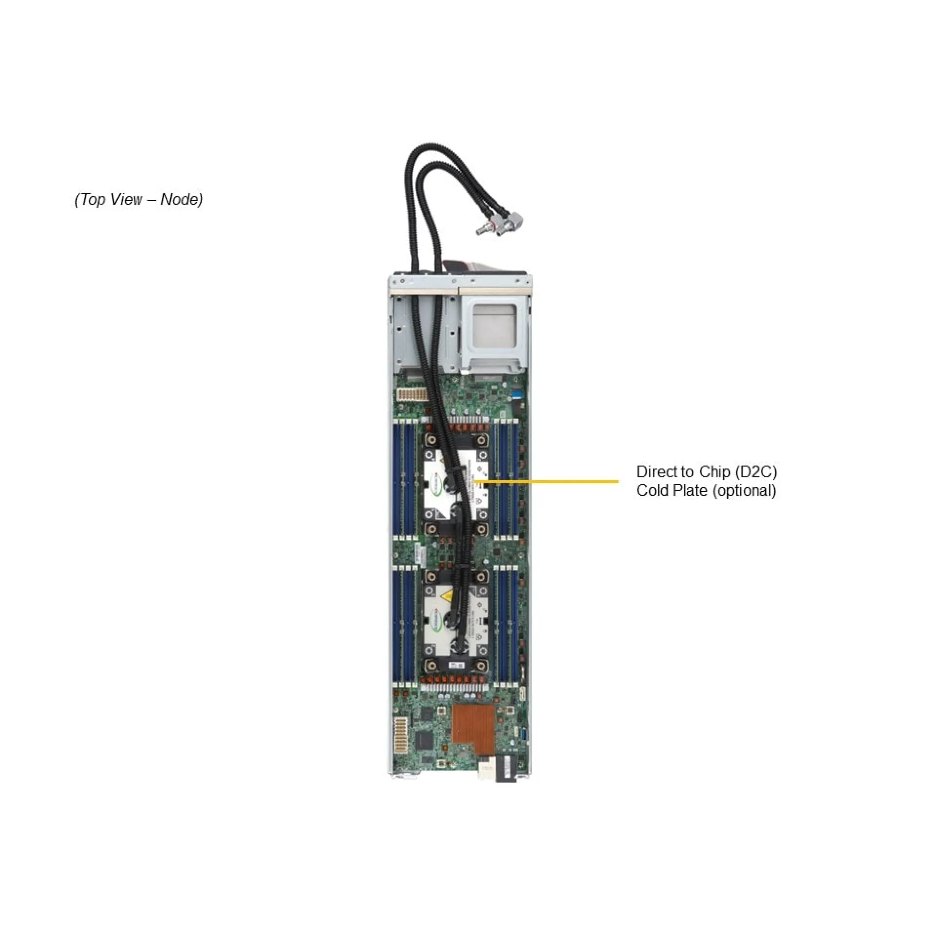 SBI-421E-1T3N Supermicro top view Supermicro SBI-421E-1T3N top view