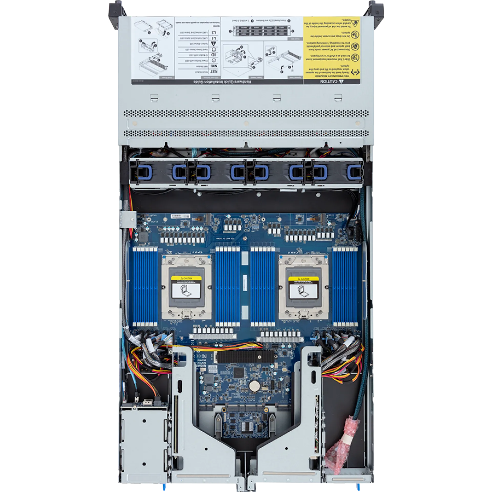 R283-Z95-AAD1 Gigabyte top view Gigabyte R283-Z95-AAD1 top view