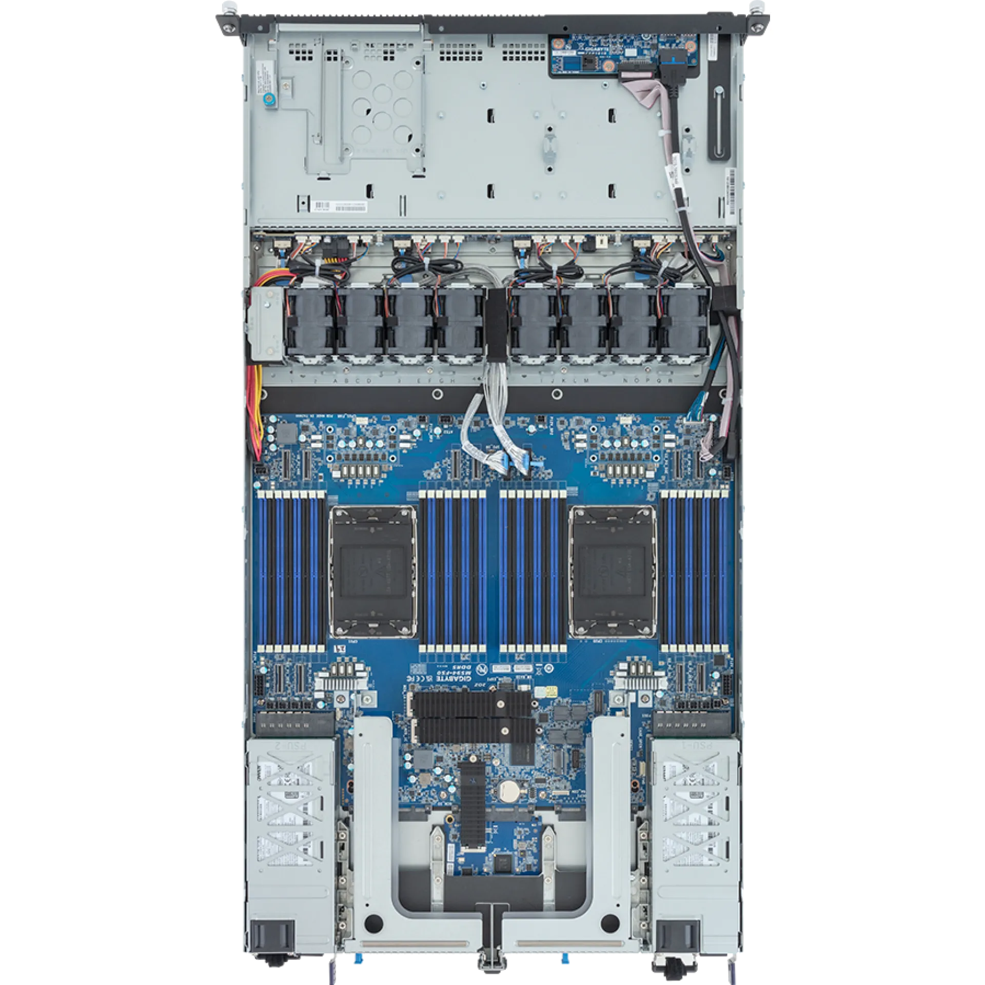 R184-S90-AAV1 Gigabyte top view Gigabyte R184-S90-AAV1 top view