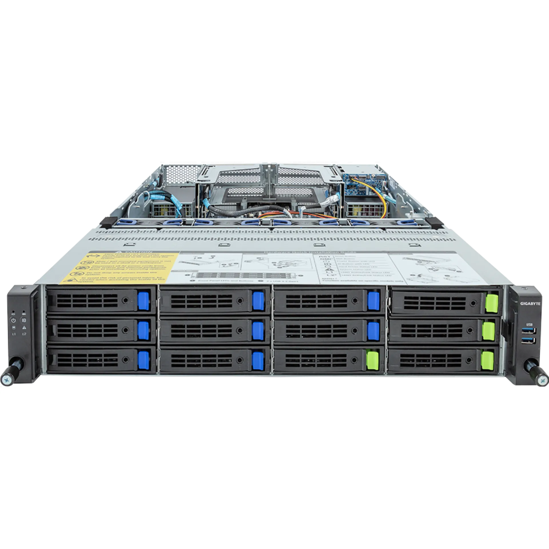 R283-Z91-AAV1 Gigabyte front view Gigabyte R283-Z91-AAV1 front view