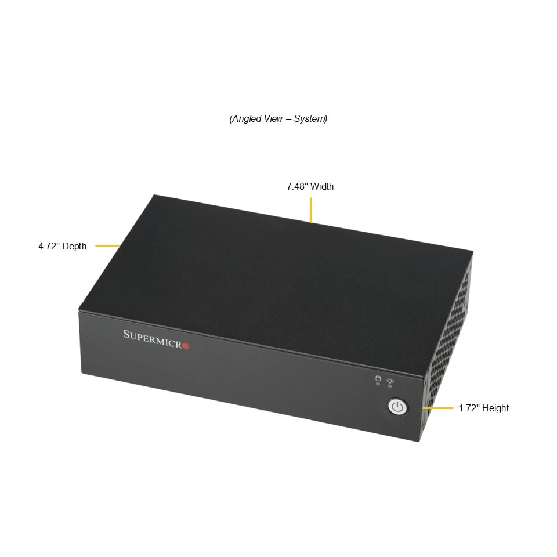 SYS-E102-14AM-L Supermicro angle view Supermicro SYS-E102-14AM-L angle view