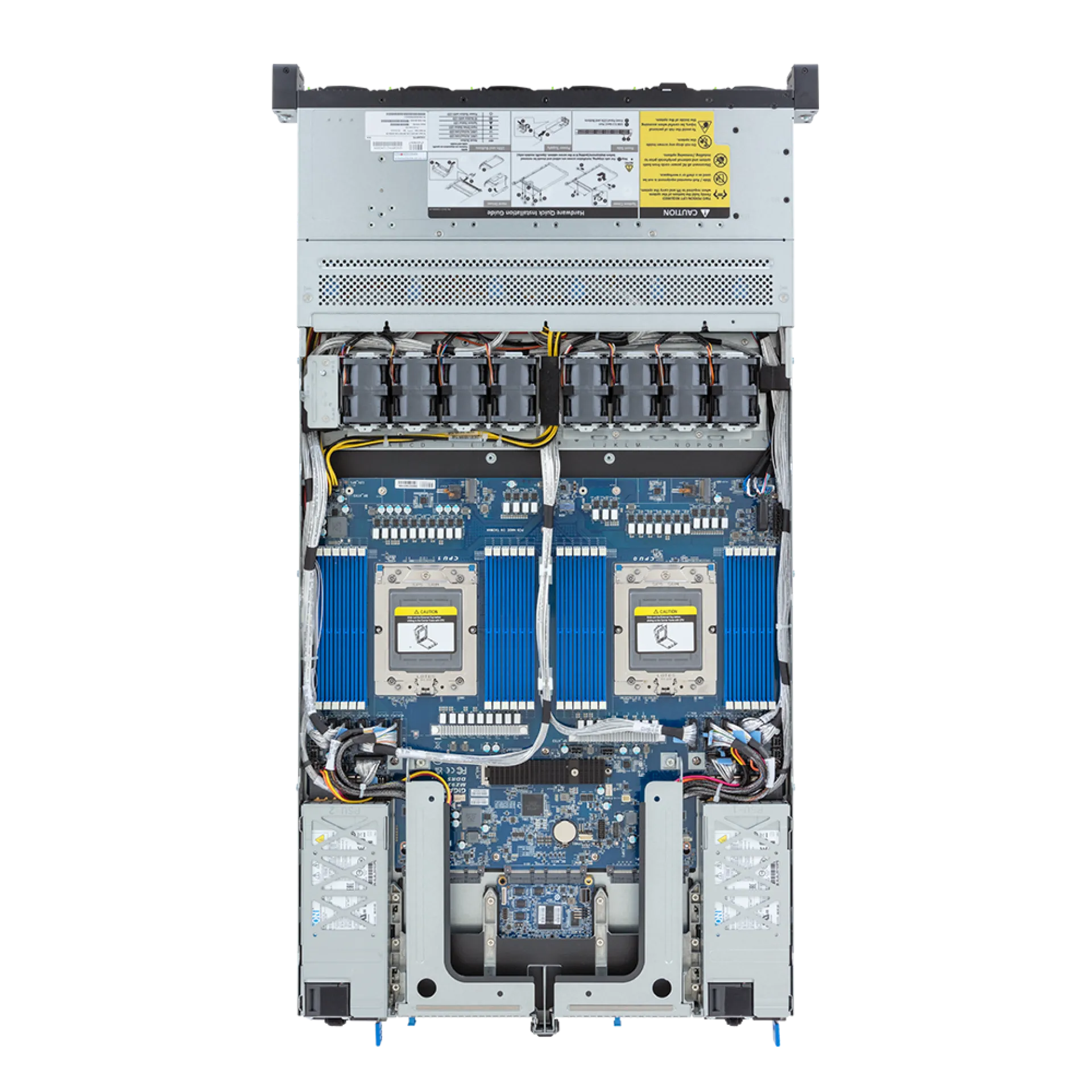 R183-Z94-AAV1 Gigabyte top view Gigabyte R183-Z94-AAV1 top view
