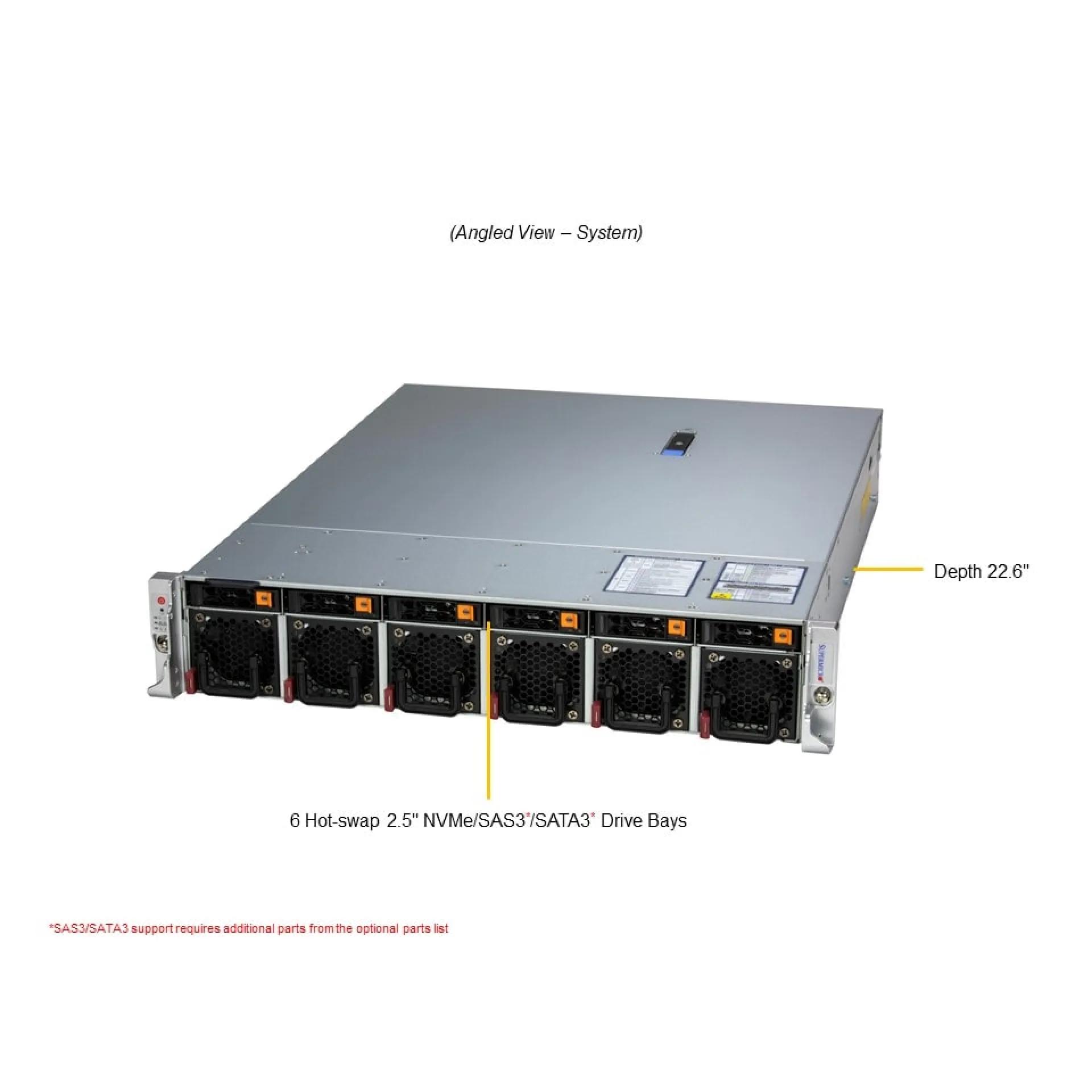 Supermicro SYS-222HE-TN angle view