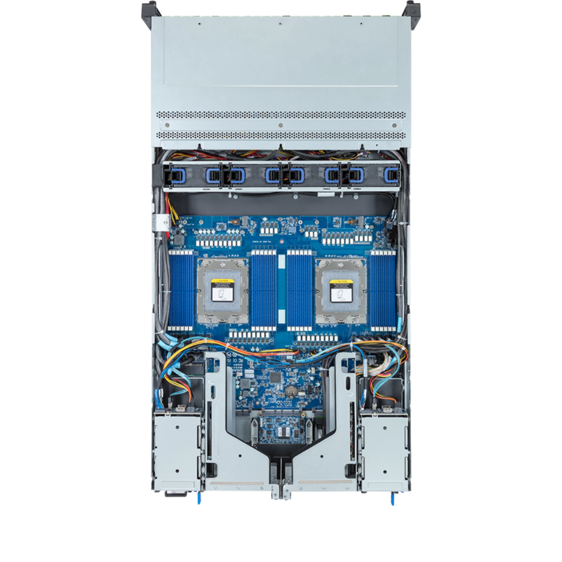 R283-Z96-AAE2 Gigabyte top view Gigabyte R283-Z96-AAE2 top view