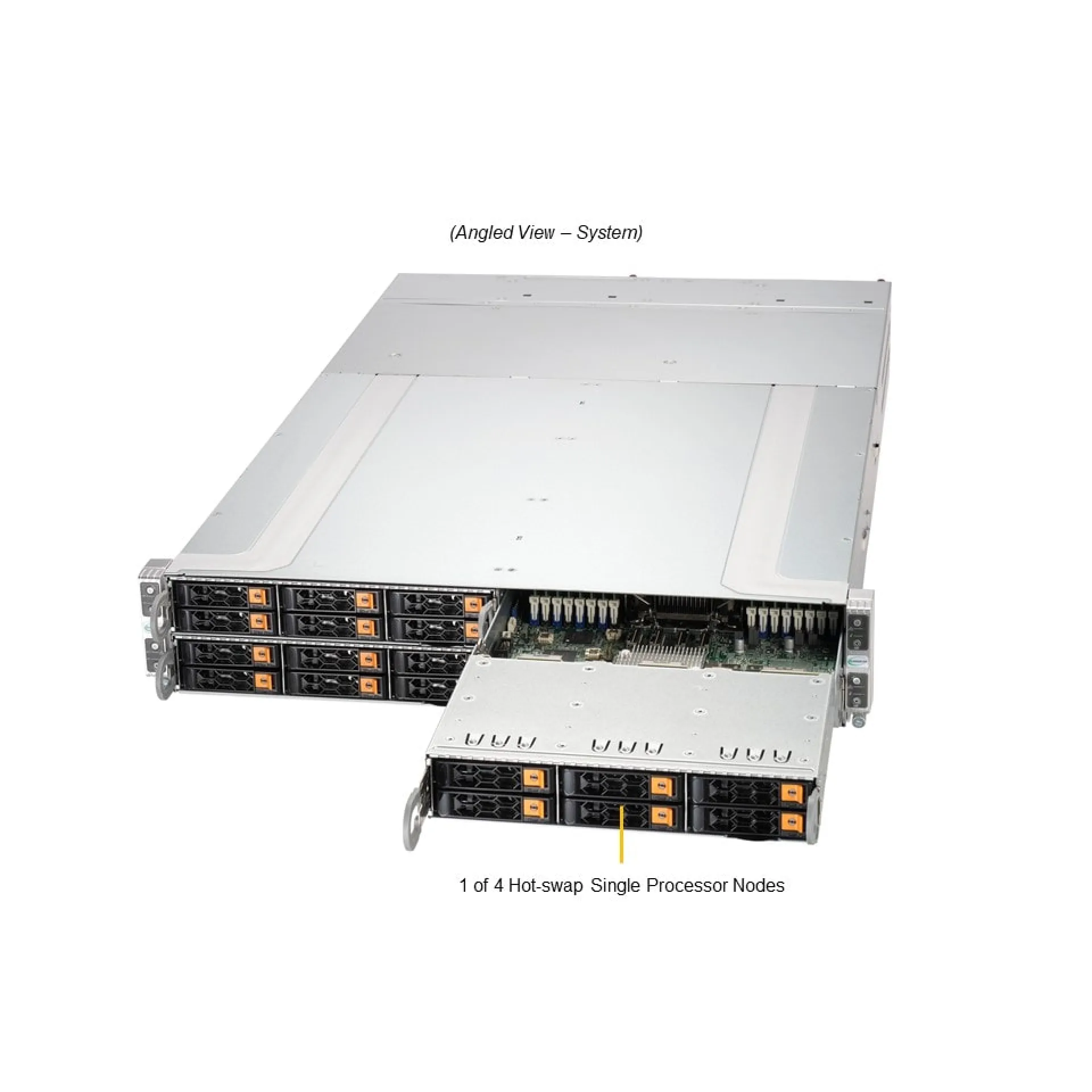 SYS-212GT-HNR Supermicro angle view Supermicro SYS-212GT-HNR angle view