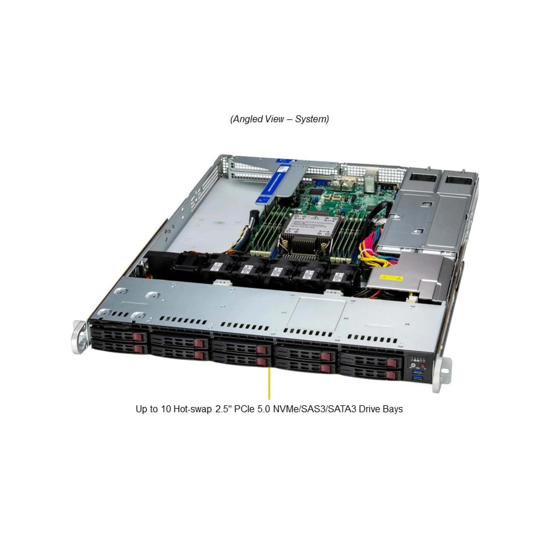 SYS-112B-WR Supermicro angle view Supermicro SYS-112B-WR angle view