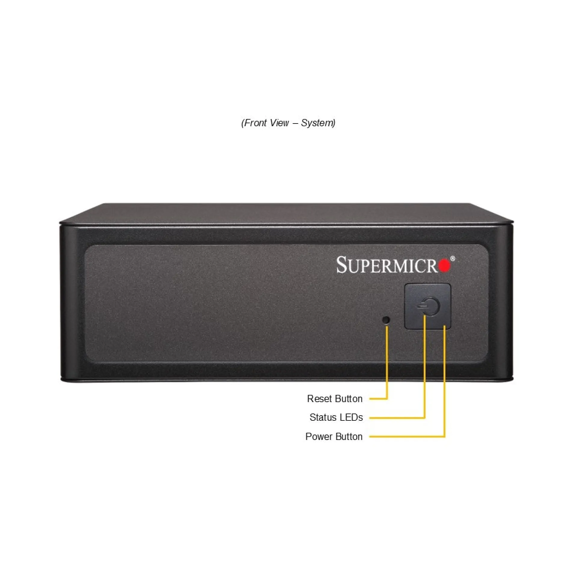 SYS-E201-14AR Supermicro front view Supermicro SYS-E201-14AR front view