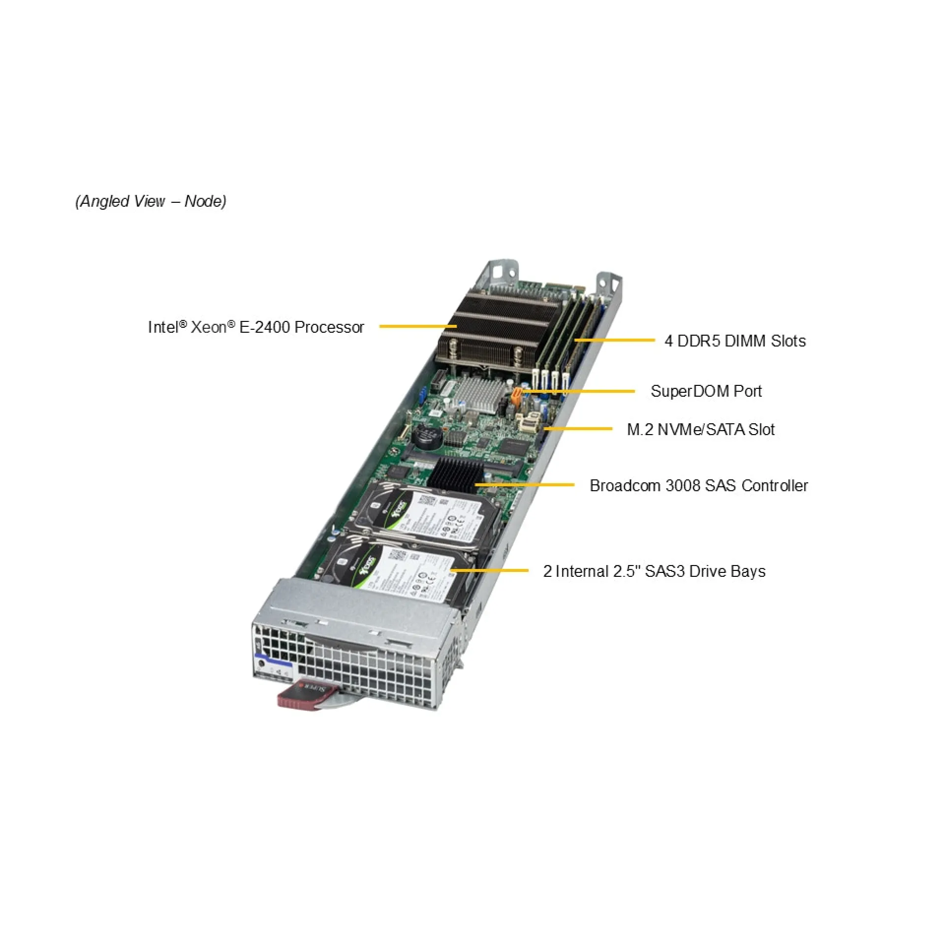MBI-311C-1C2 | Supermicro Single Xeon 6300 Xeon E-2400 Pentium 6U Blade Server