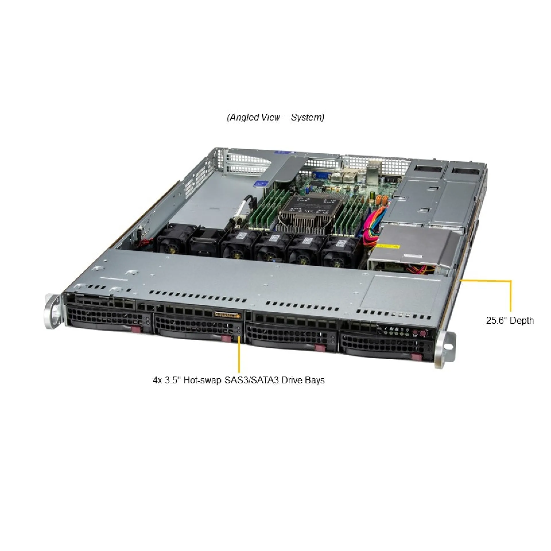 Supermicro SYS-511E-WR-G1 angle view