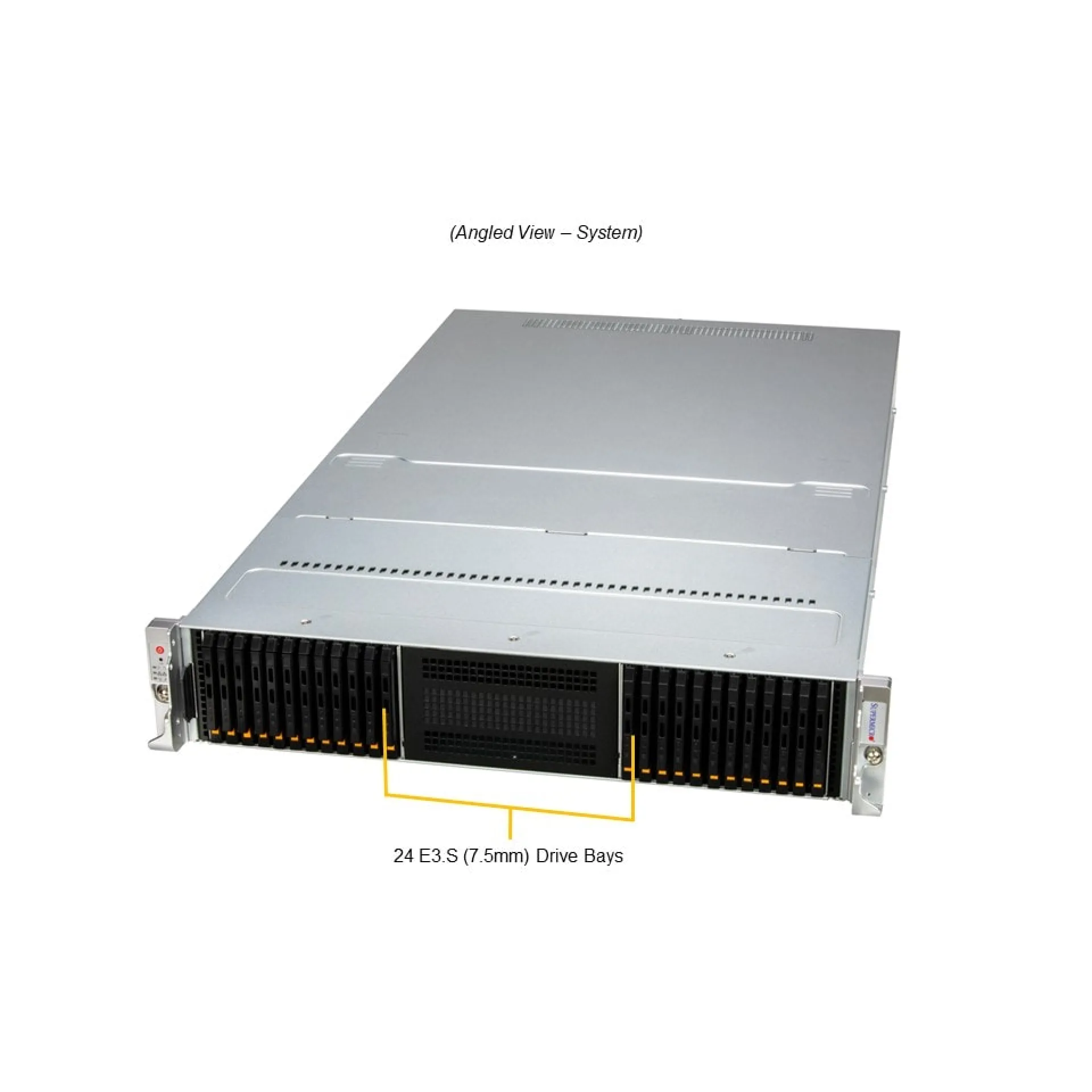 SSG-221E-NE324R Supermicro angle view Supermicro SSG-221E-NE324R angle view