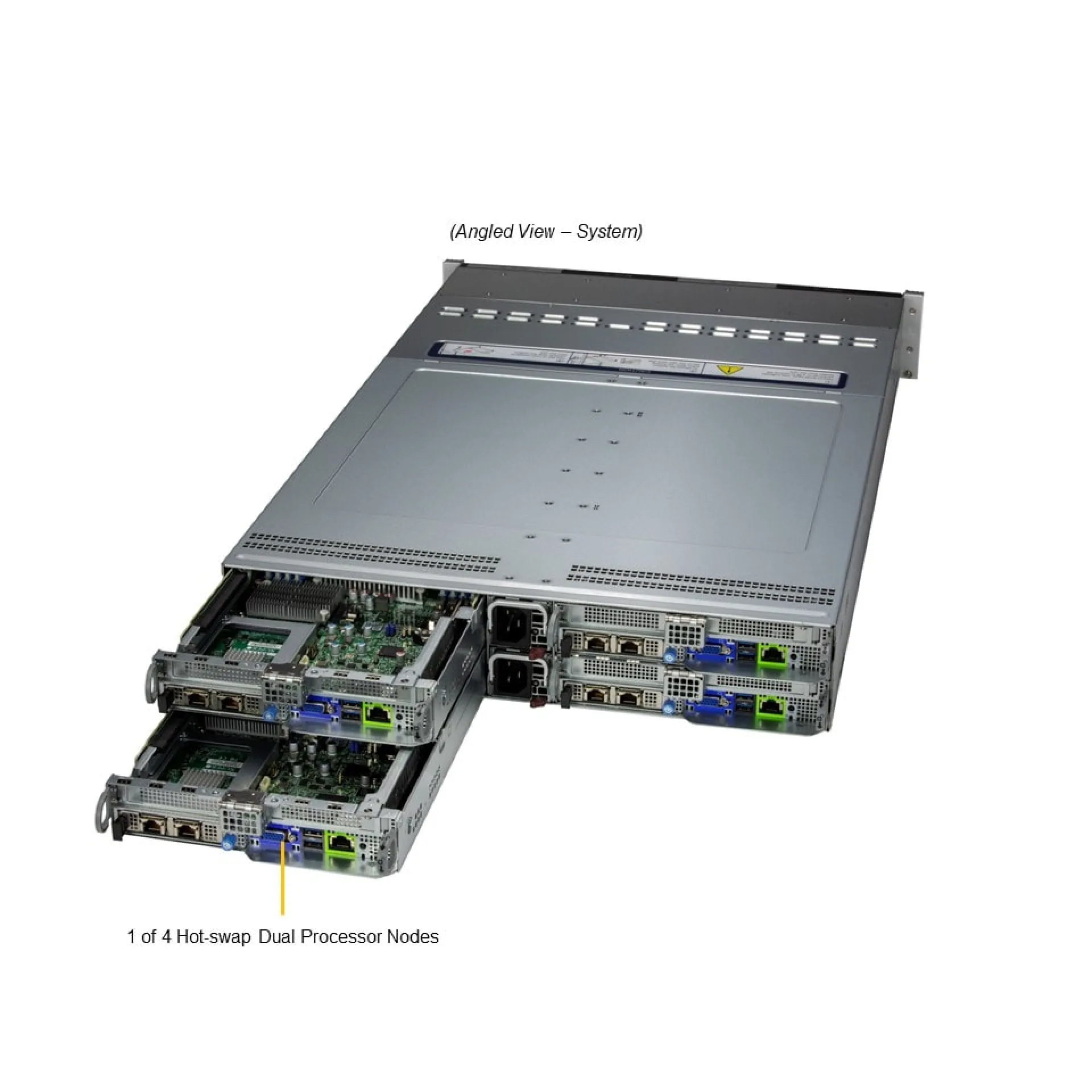 SYS-221BT-HNR Supermicro angle view Supermicro SYS-221BT-HNR angle view