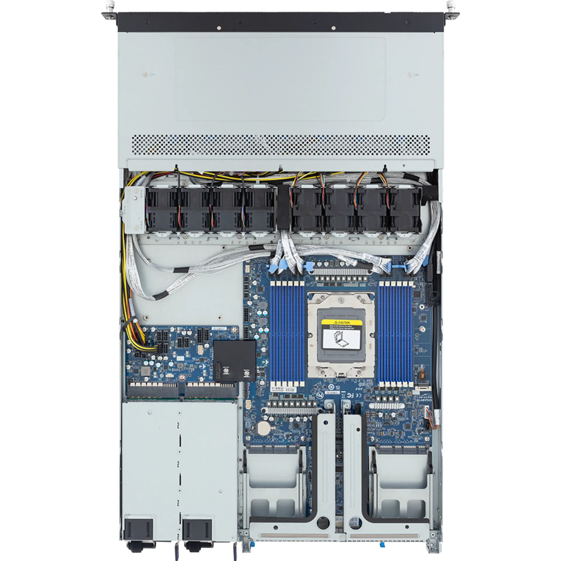 R163-Z36-AAJ2 Gigabyte top view Gigabyte R163-Z36-AAJ2 top view