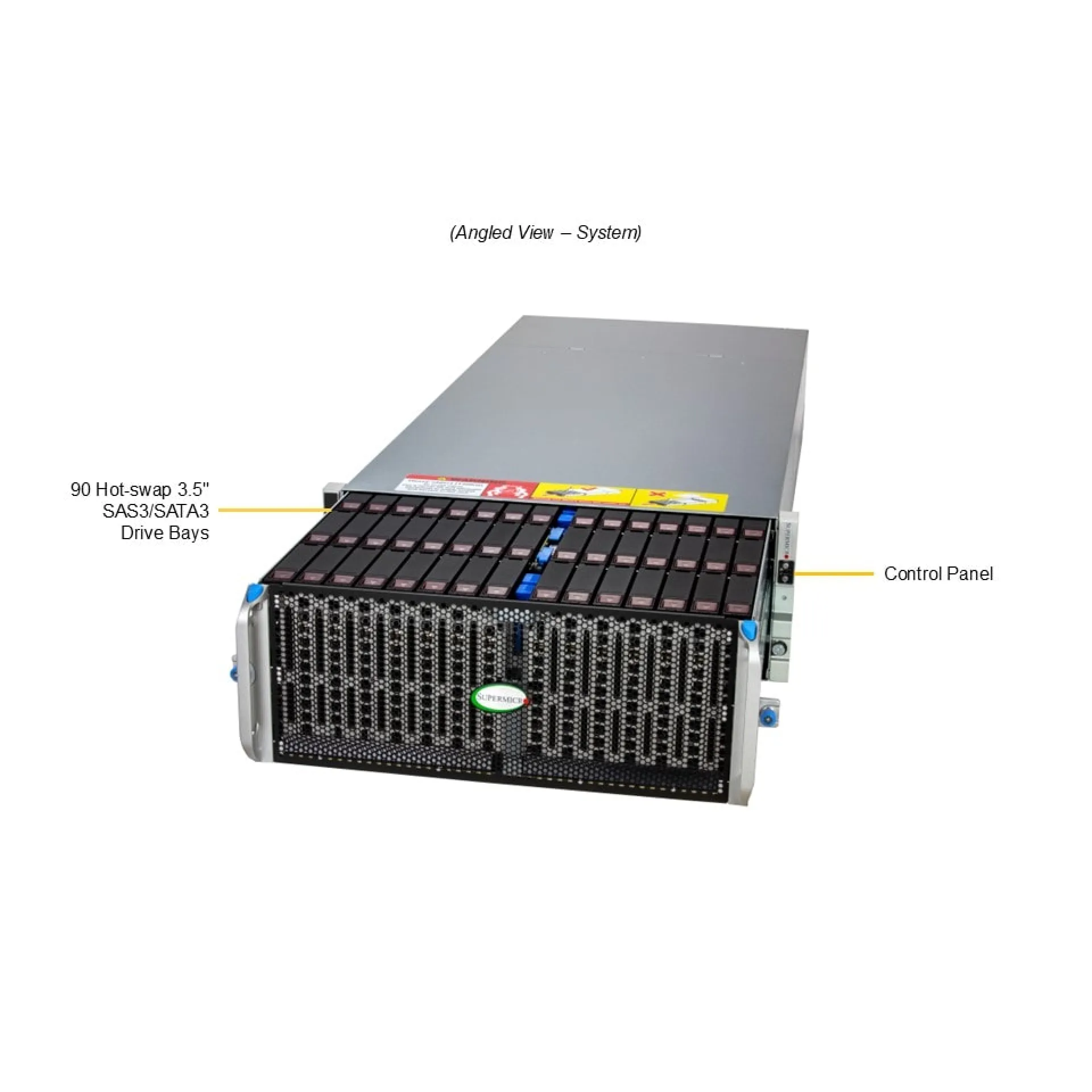 Supermicro SSG-542B-E1CR90 angle view 