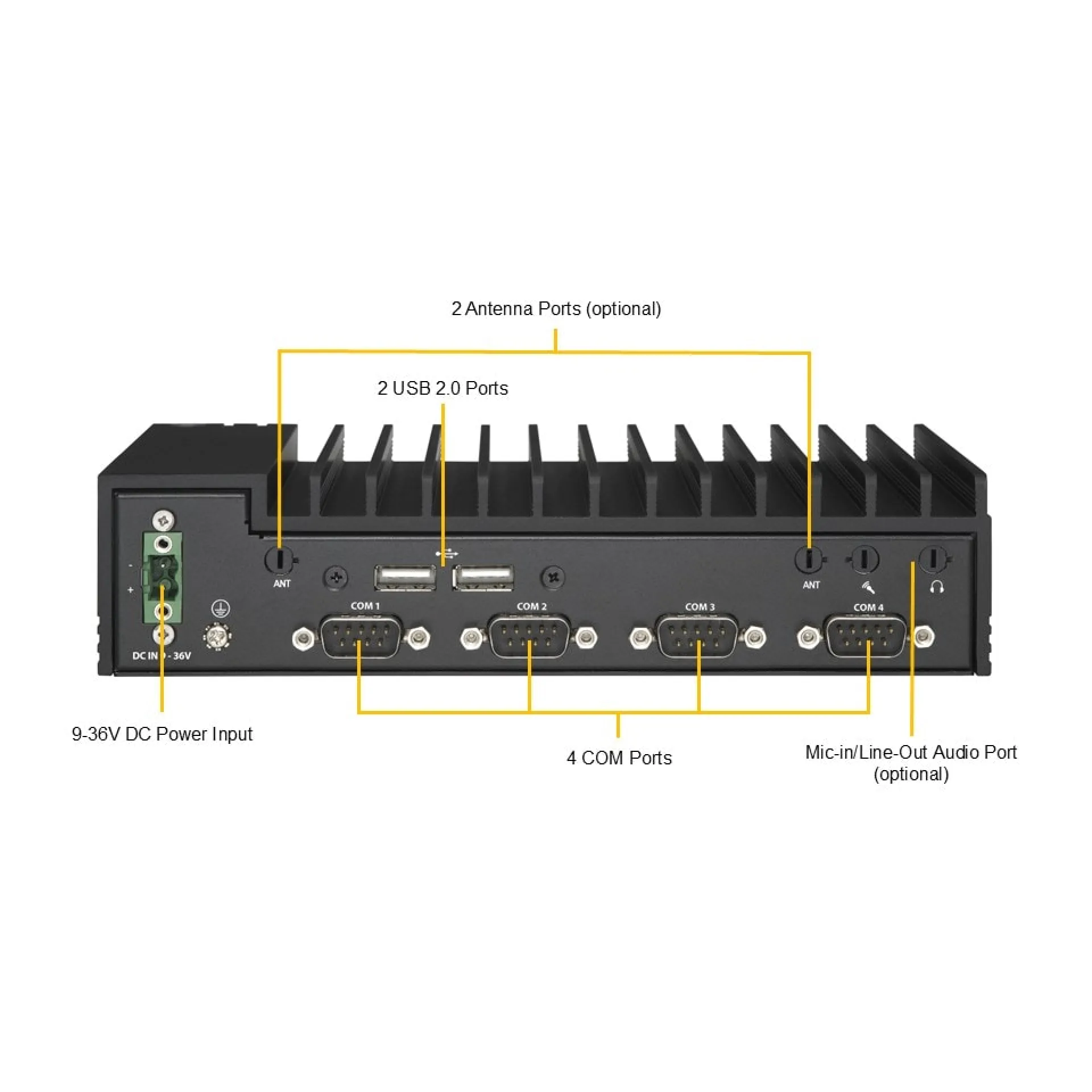 SYS-E100-14AM-H-TB2 Supermicro rear view Supermicro SYS-E100-14AM-H-TB2 rear view