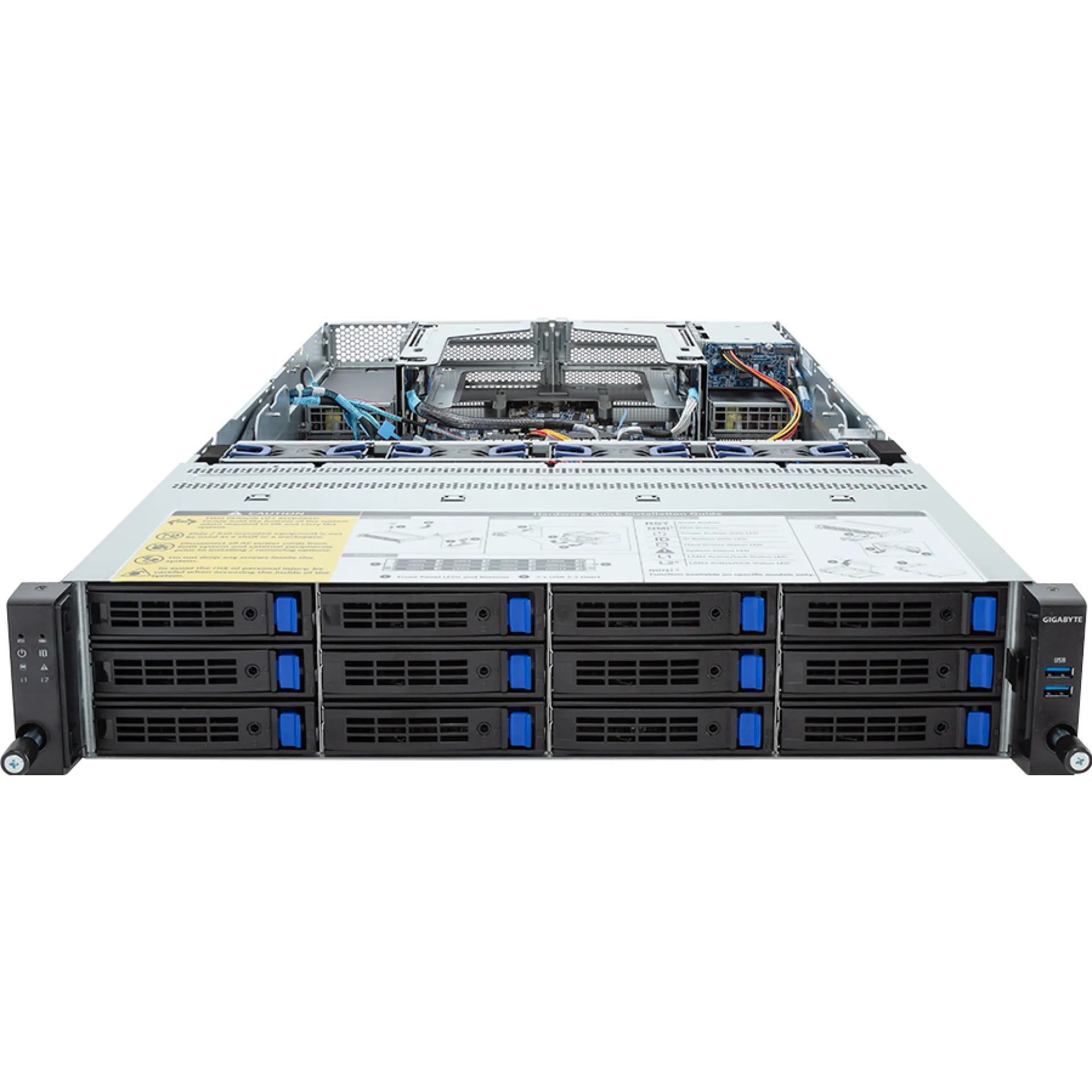 R283-Z90-AAV3 Gigabyte front view Gigabyte R283-Z90-AAV3 front view