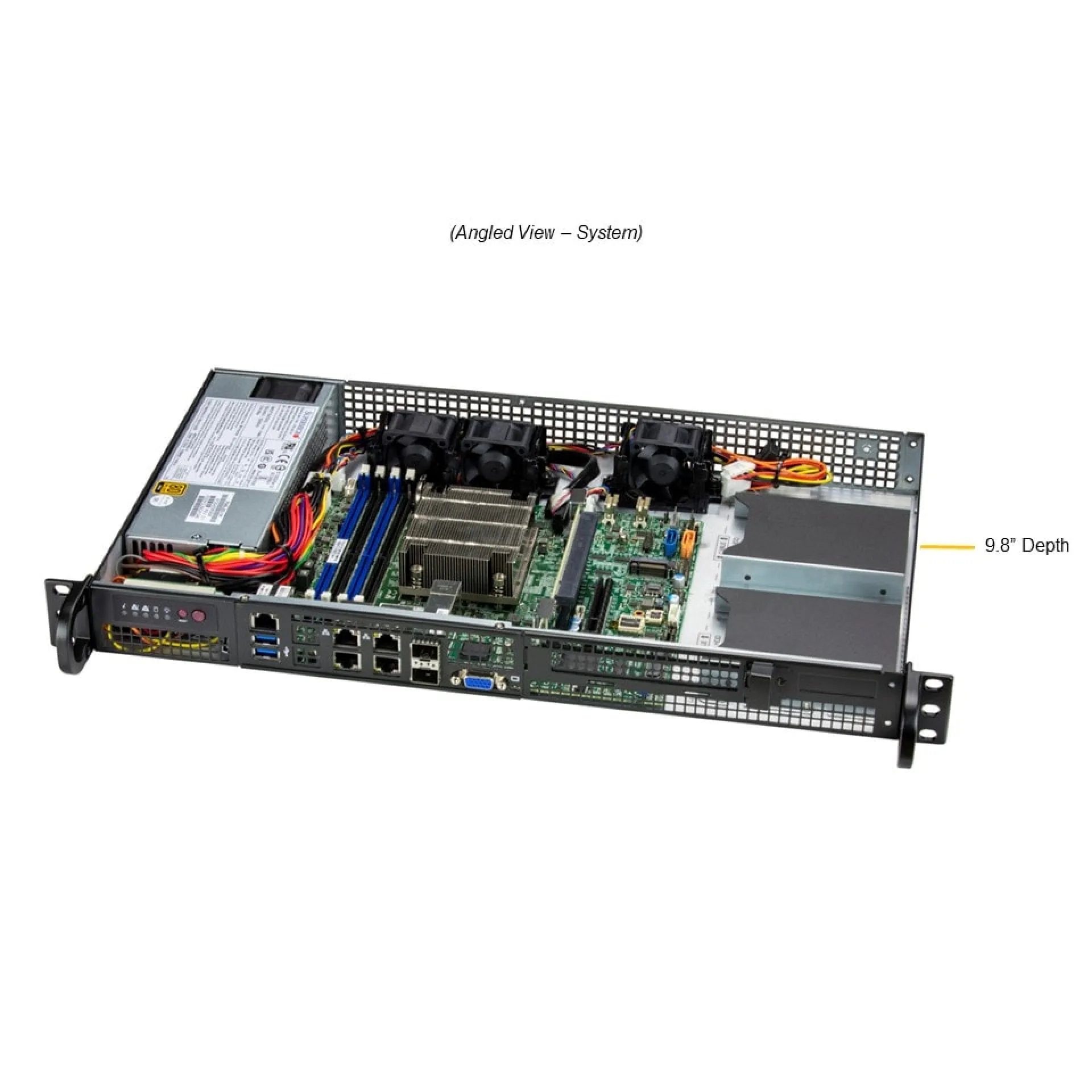 SYS-510D-4C-FN6P-02-G1 Supermicro angle view Supermicro SYS-510D-4C-FN6P-02-G1 angle view