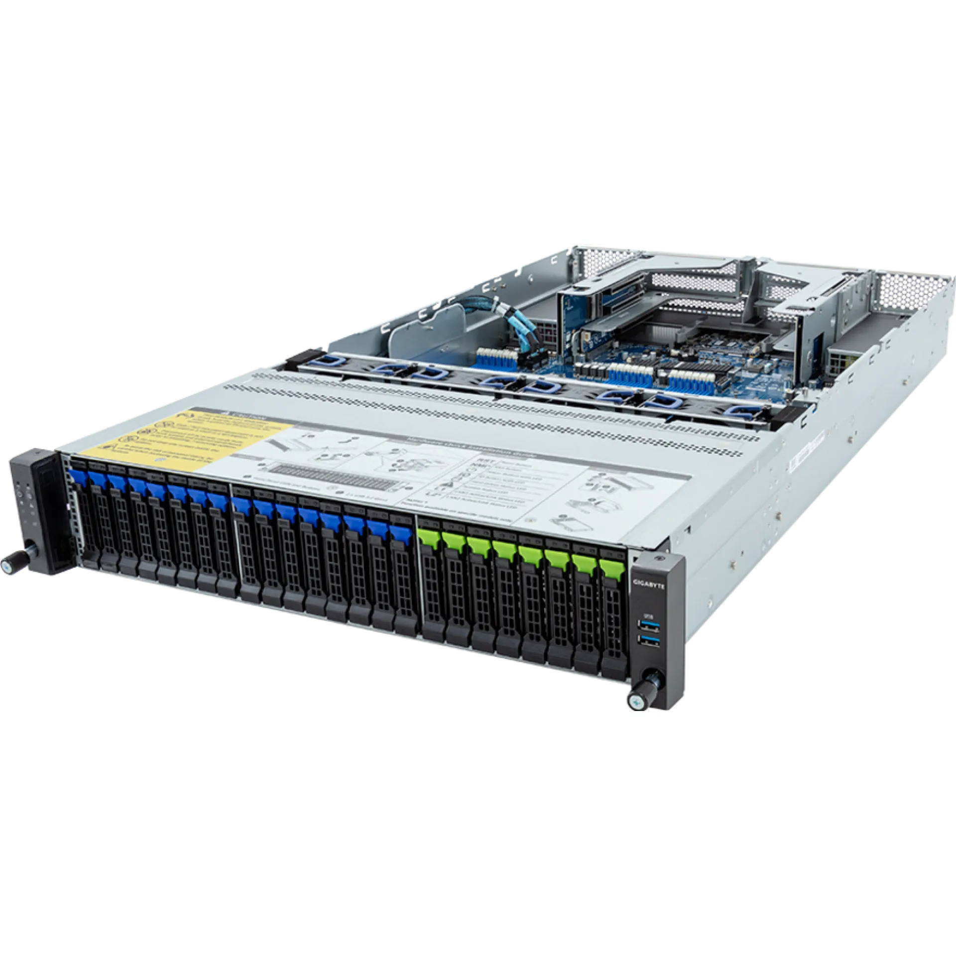 R283-Z92-AAE2 Gigabyte angle view Gigabyte R283-Z92-AAE2 angle view