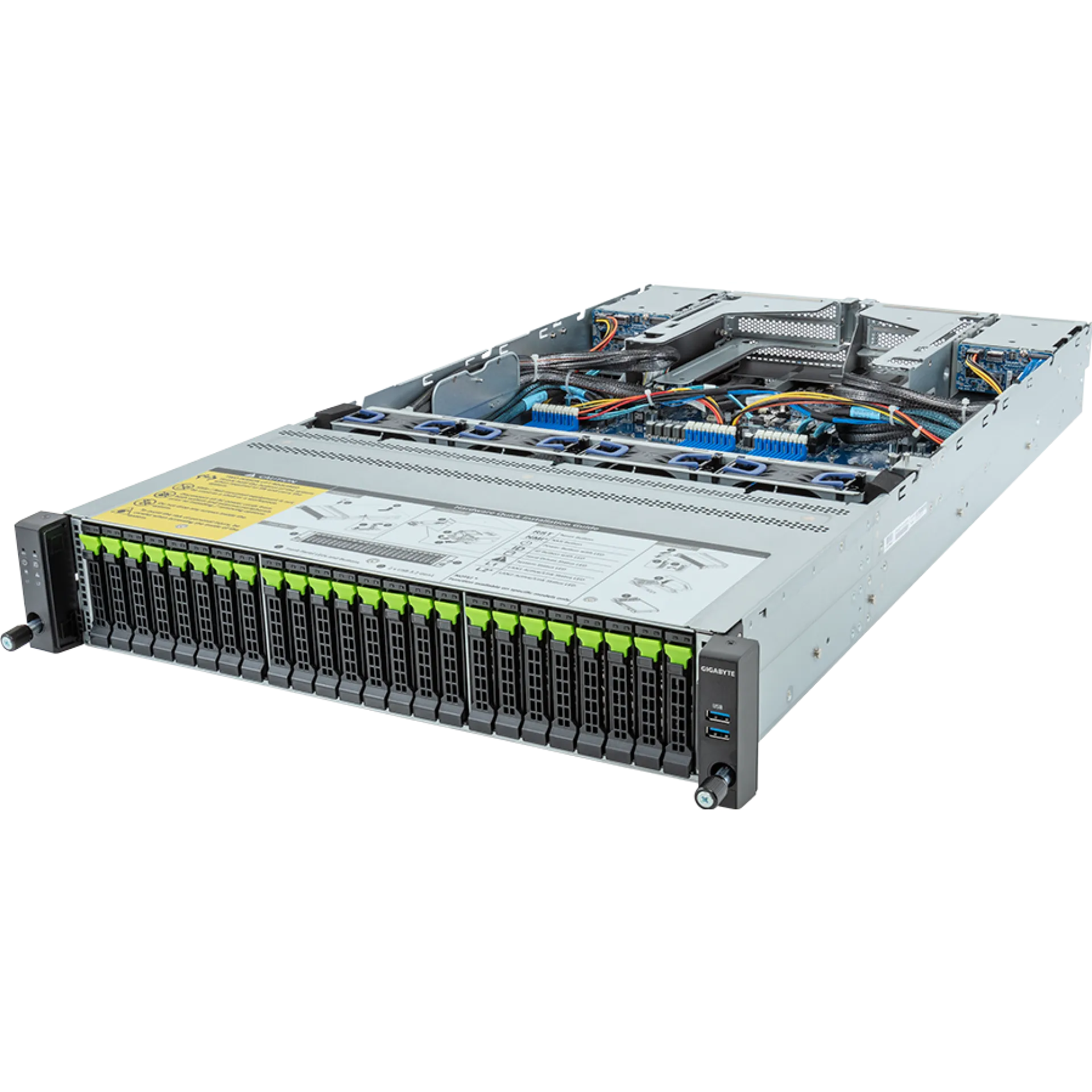 R283-Z92-AAJ1 Gigabyte angle view Gigabyte R283-Z92-AAJ1 angle view