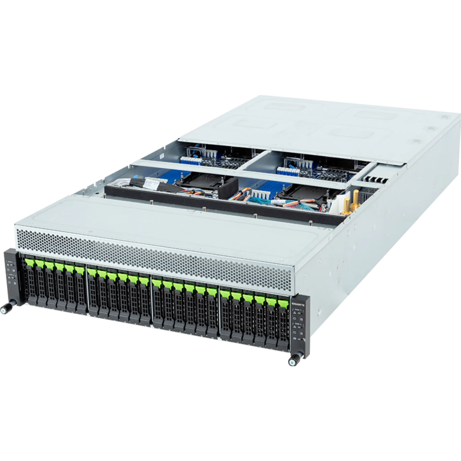 H374-A80-LAW1 | Gigabyte Dual Xeon 6 SoC Xeon 6900 w/ P-cores 3U Rack Server H374-A80-LAW1 | Gigabyte Dual Xeon 6 SoC Xeon 6900 w/ P-cores 3U Rack Server