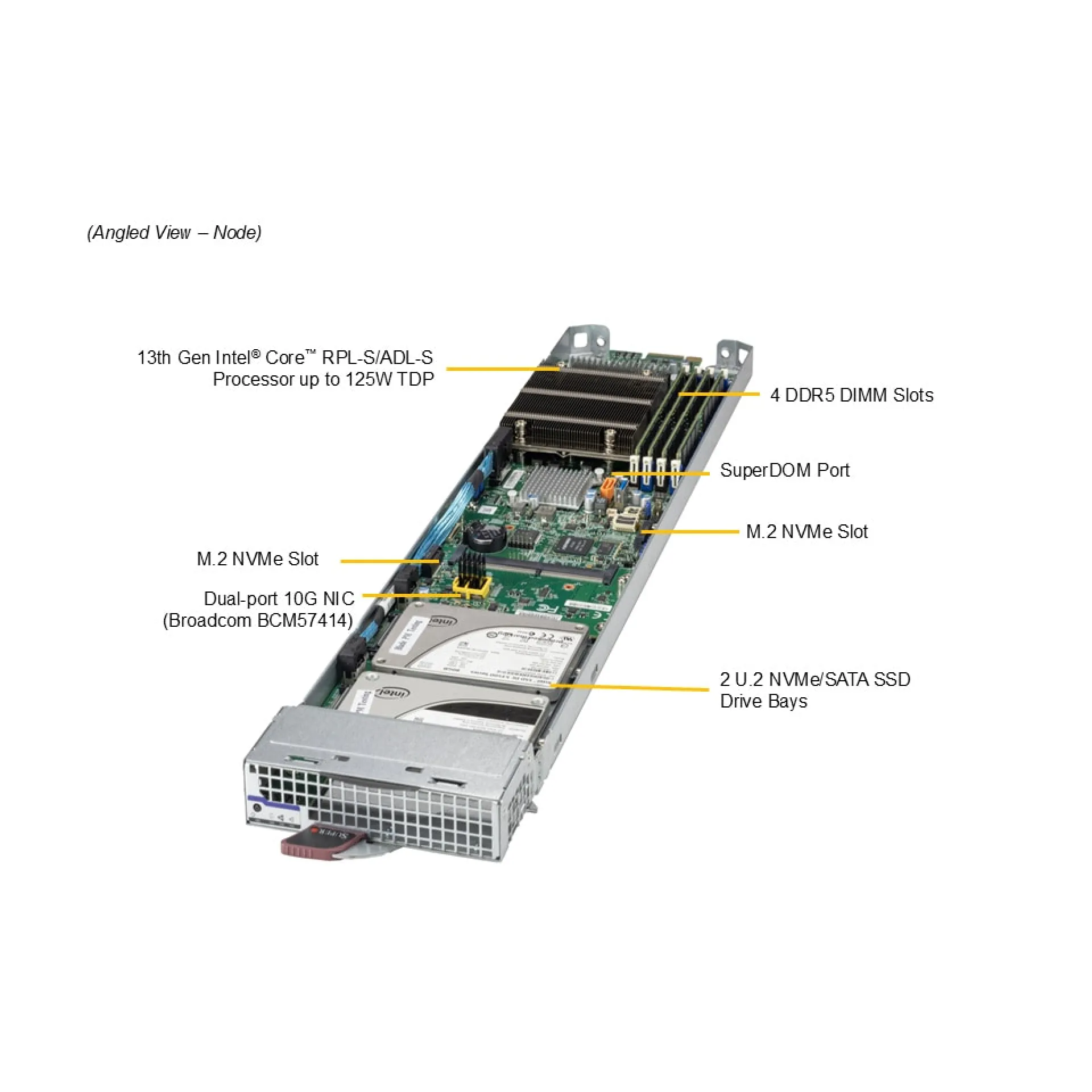 MBI-311A-1T2N | Supermicro Single Core i3 Core i5 Core i7 Core i9 6U Blade Server