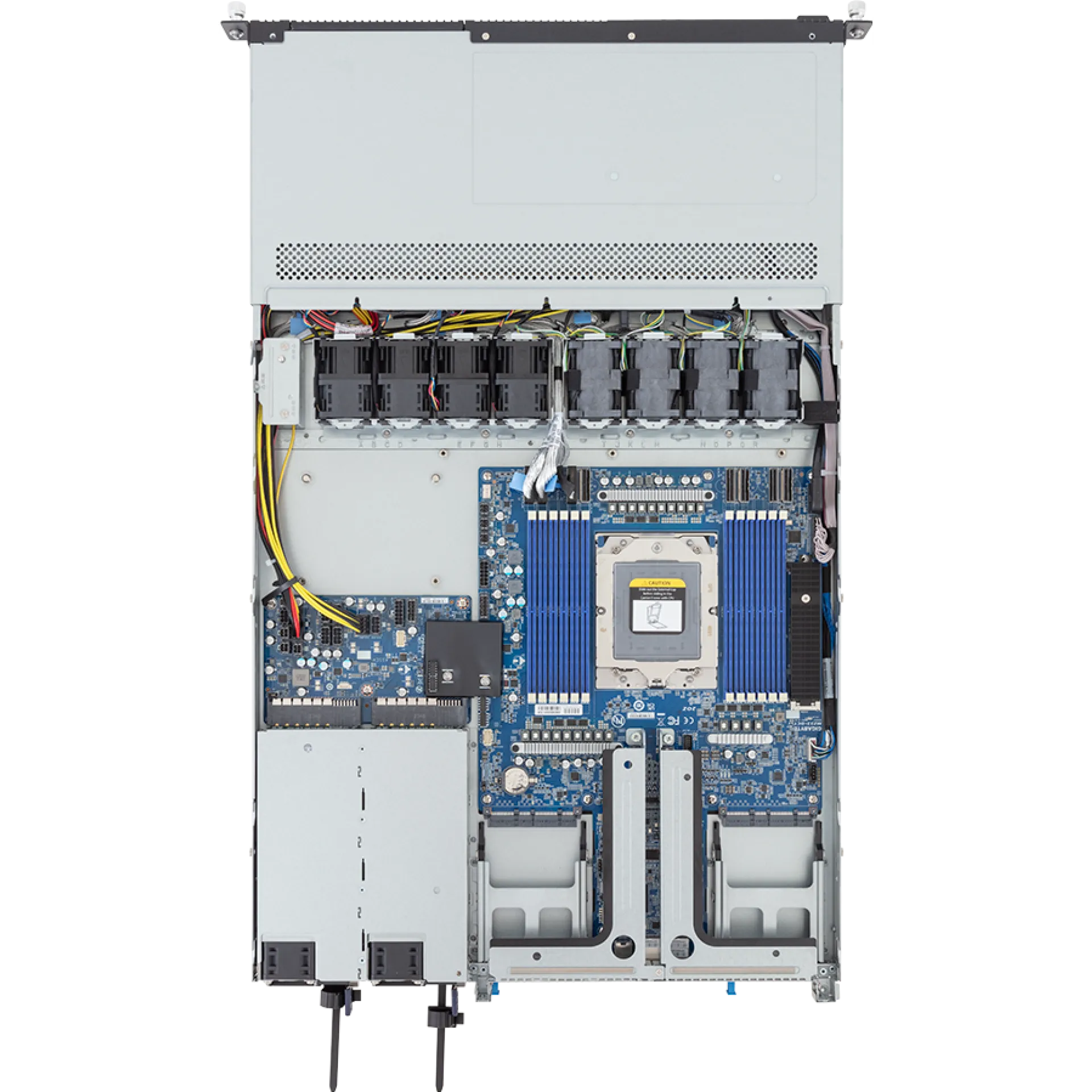 R163-Z34-AAH1 Gigabyte top view Gigabyte R163-Z34-AAH1 top view