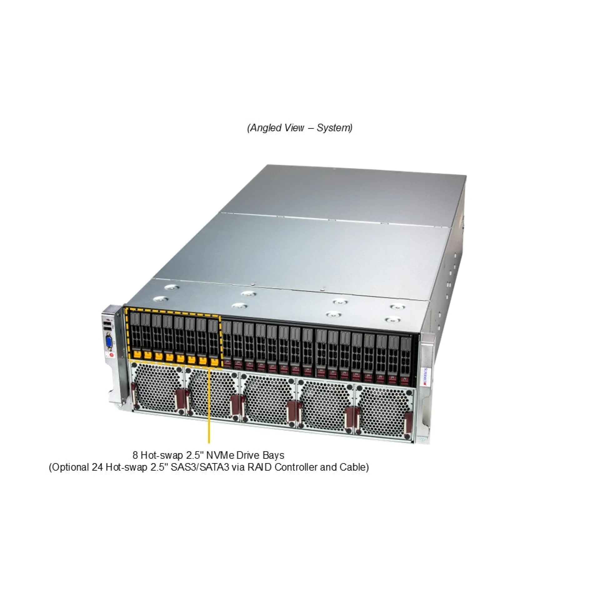 AS-4145GH-TNMR Supermicro angle view Supermicro AS-4145GH-TNMR angle view