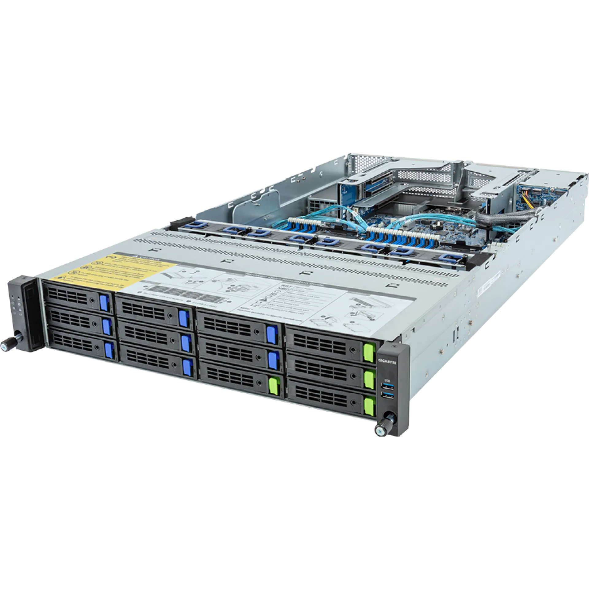 Gigabyte R283-S90-AAJ1 angle view 