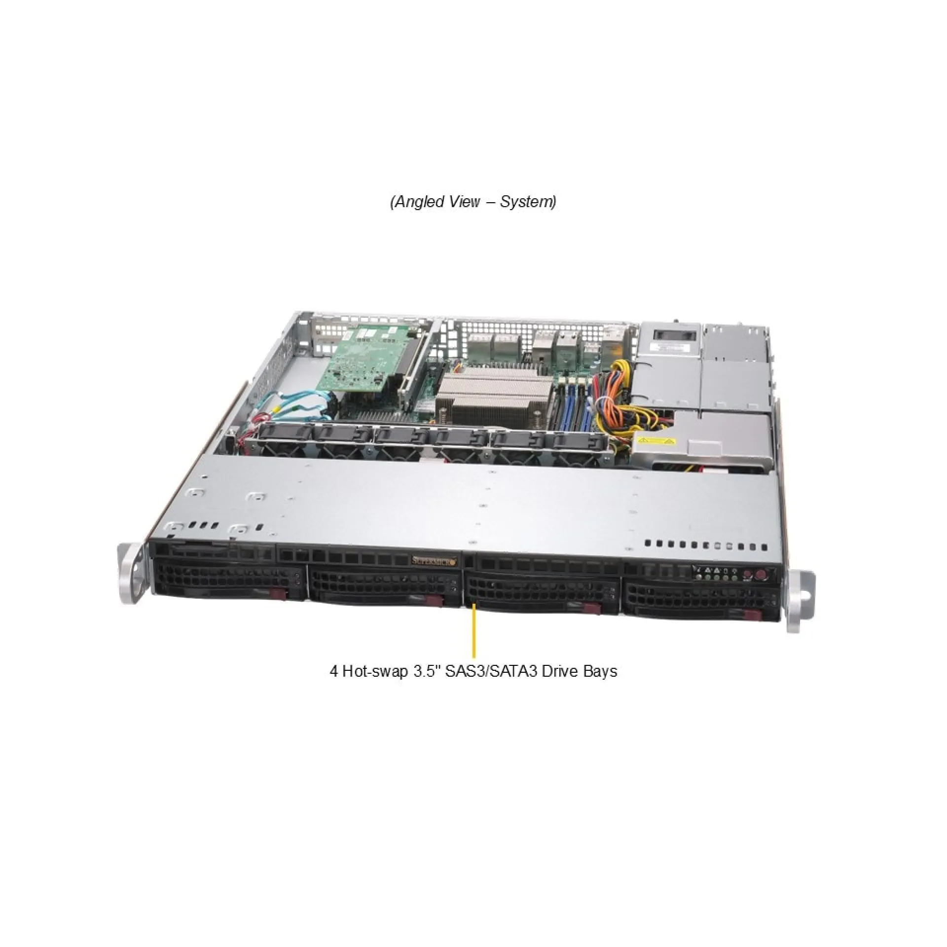 SYS-512AR-N4T Supermicro angle view Supermicro SYS-512AR-N4T angle view