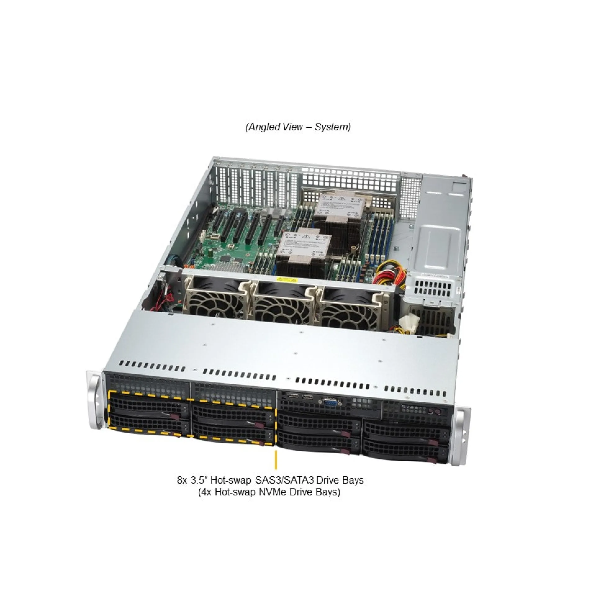 SYS-621P-TRT Supermicro angle view Supermicro SYS-621P-TRT angle view