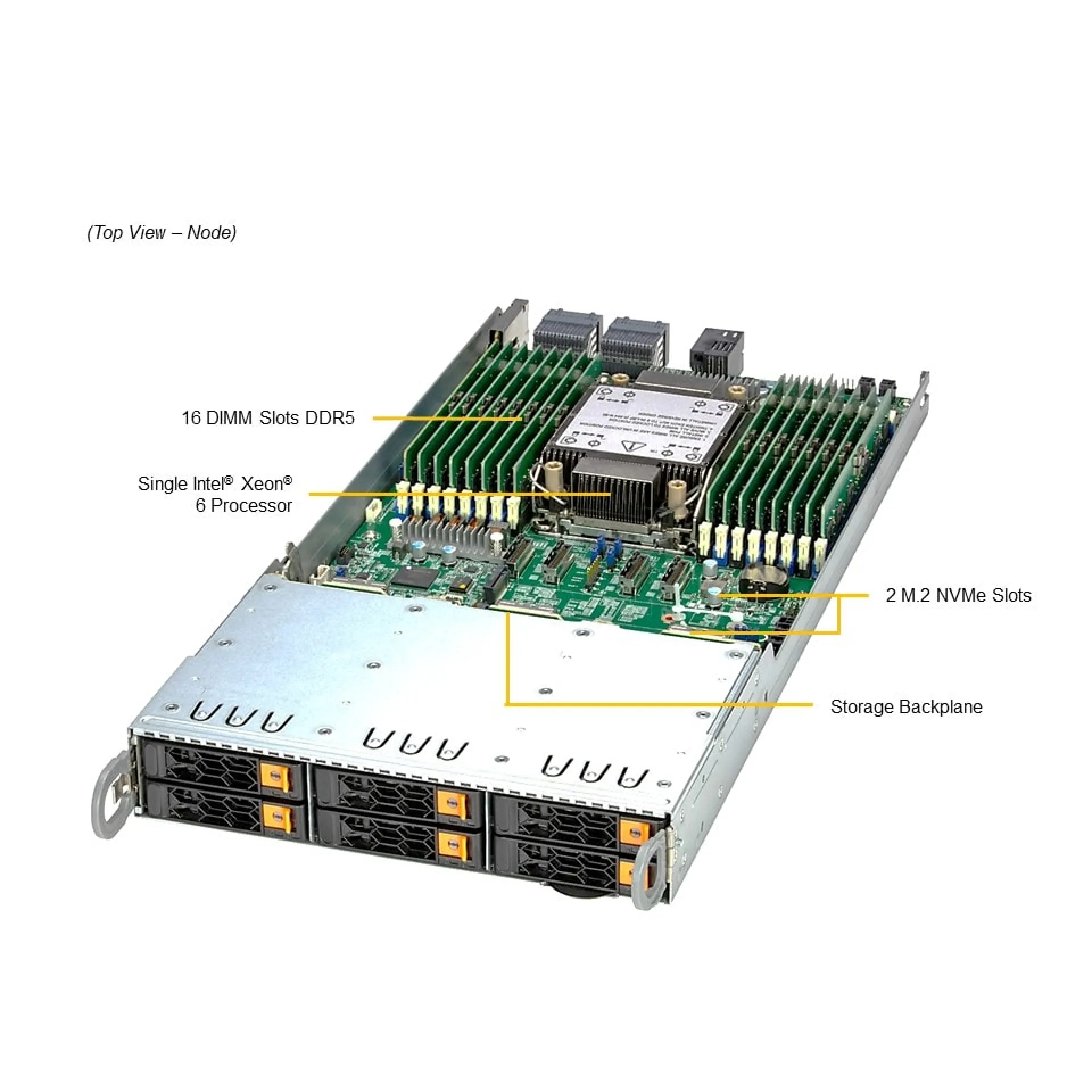 SYS-212GT-HNR Supermicro top view Supermicro SYS-212GT-HNR top view