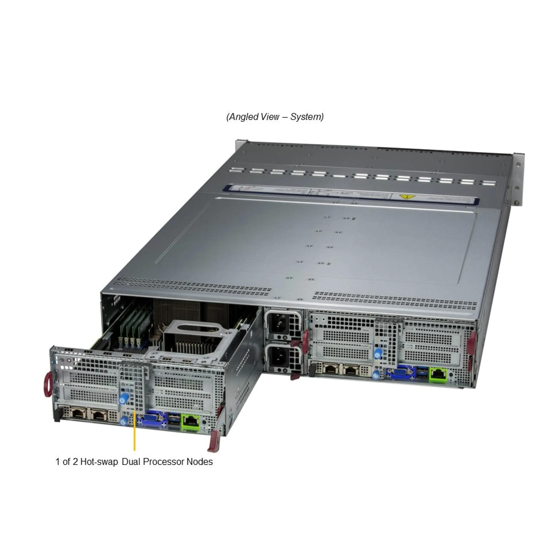 SYS-621BT-DNC8R Supermicro angle view Supermicro SYS-621BT-DNC8R angle view