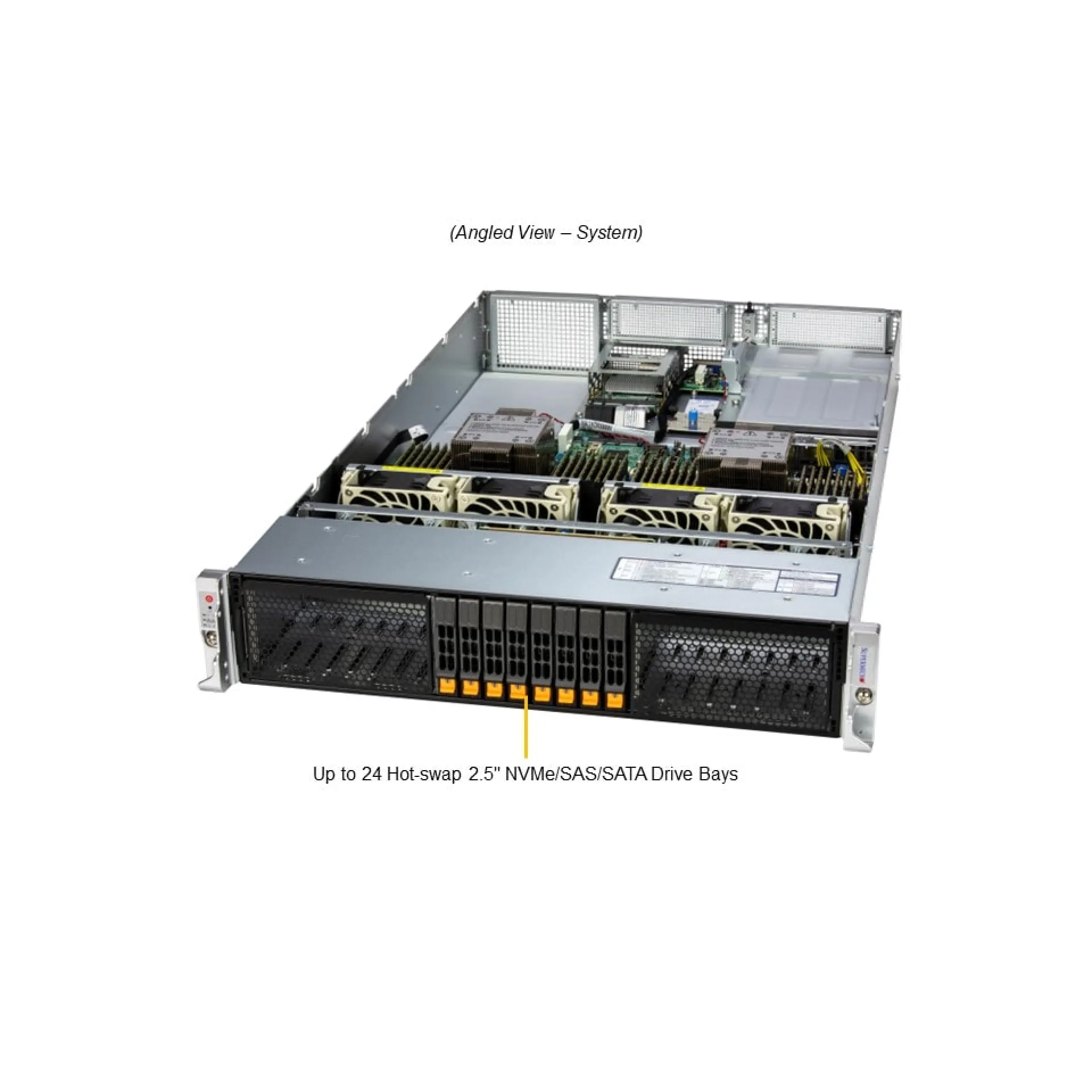 Supermicro SYS-222H-TN angle view 