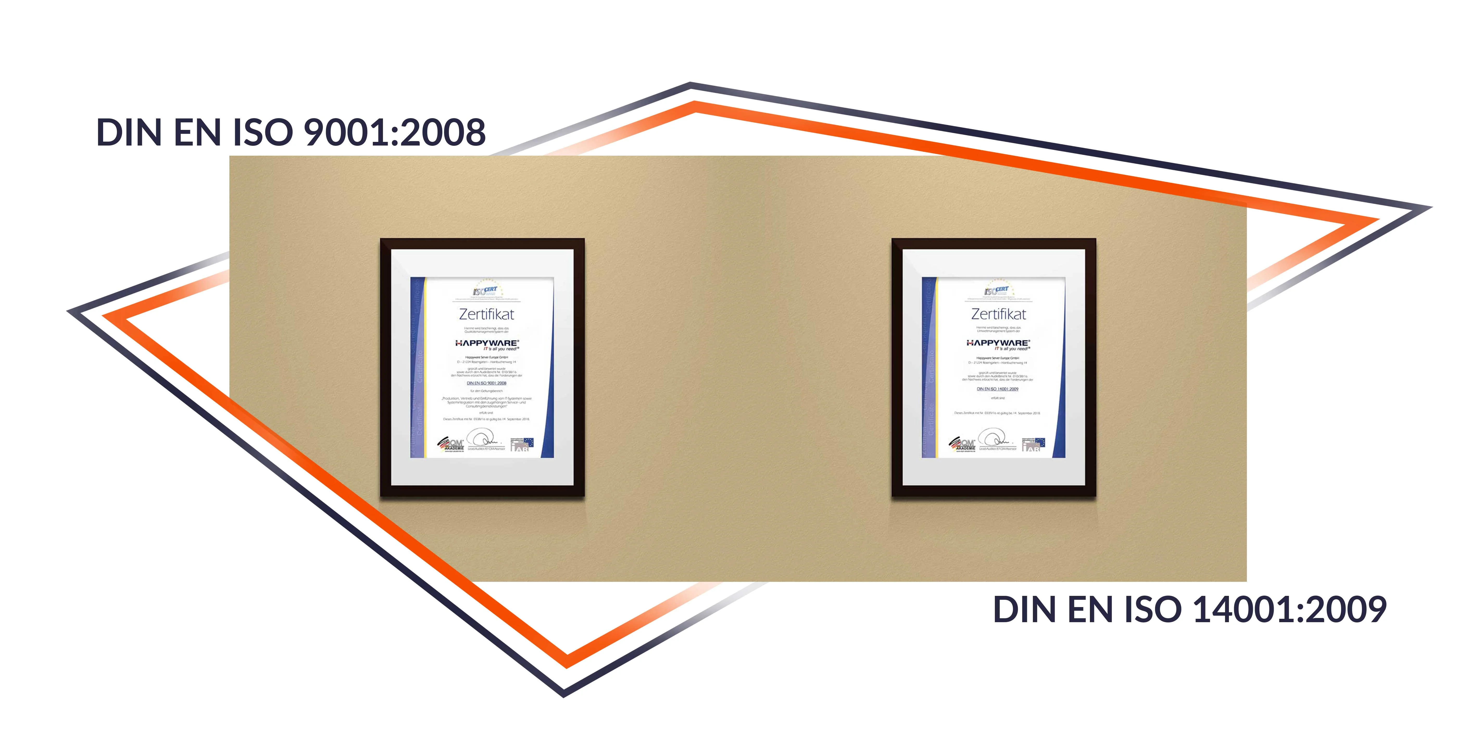 ISO14001 ISO9001 certificates banner