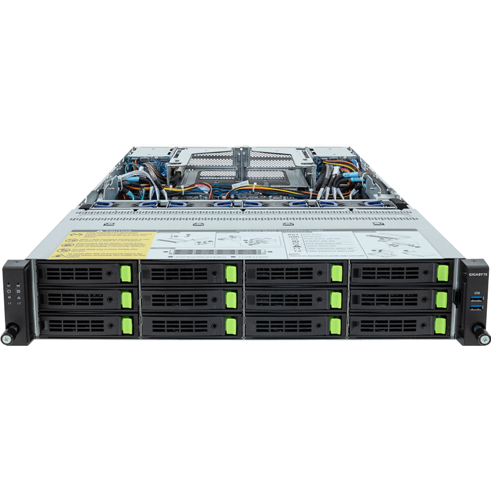 R283-Z94-AAV1 Gigabyte front view Gigabyte R283-Z94-AAV1 front view
