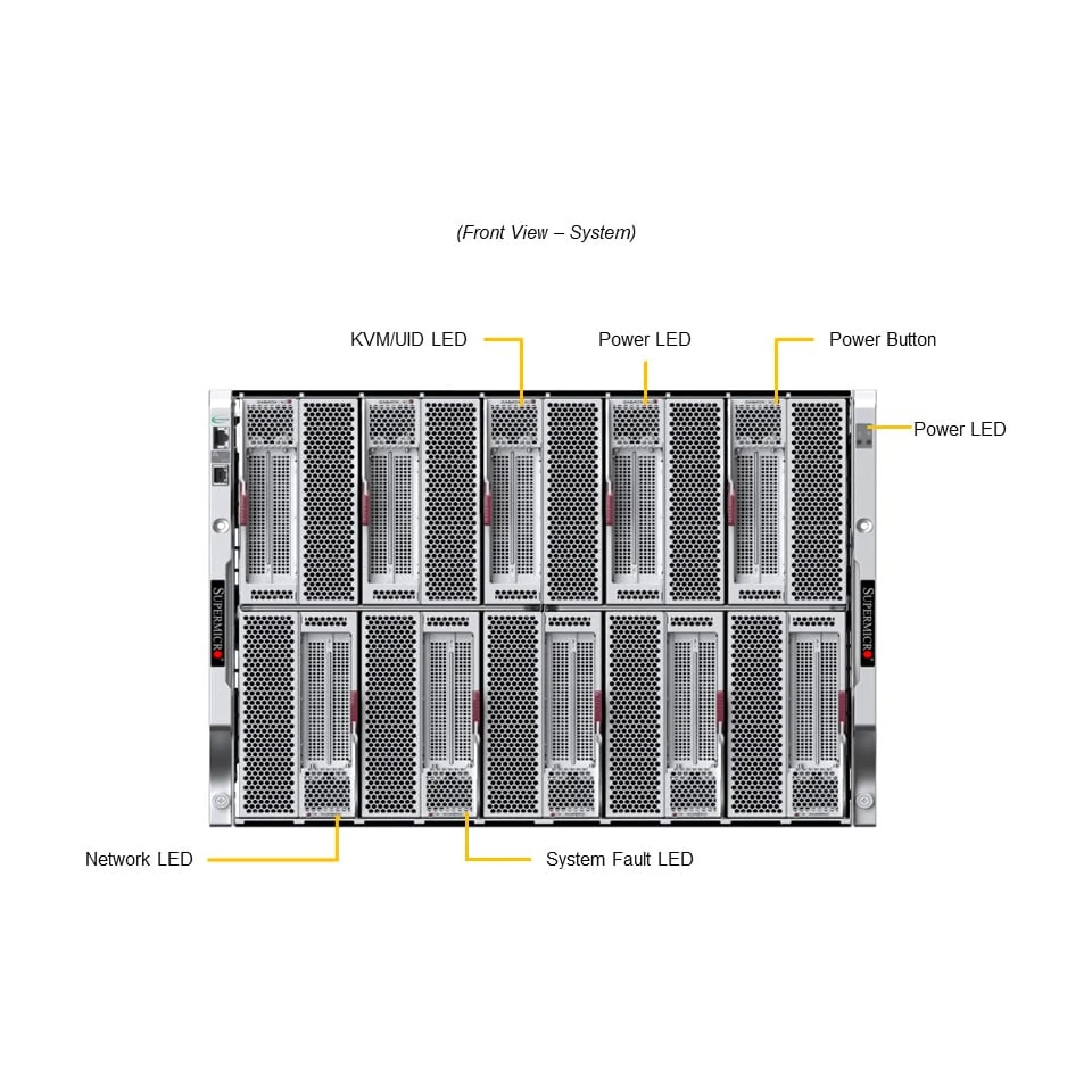 SBI-411E-5G Supermicro front view Supermicro SBI-411E-5G front view