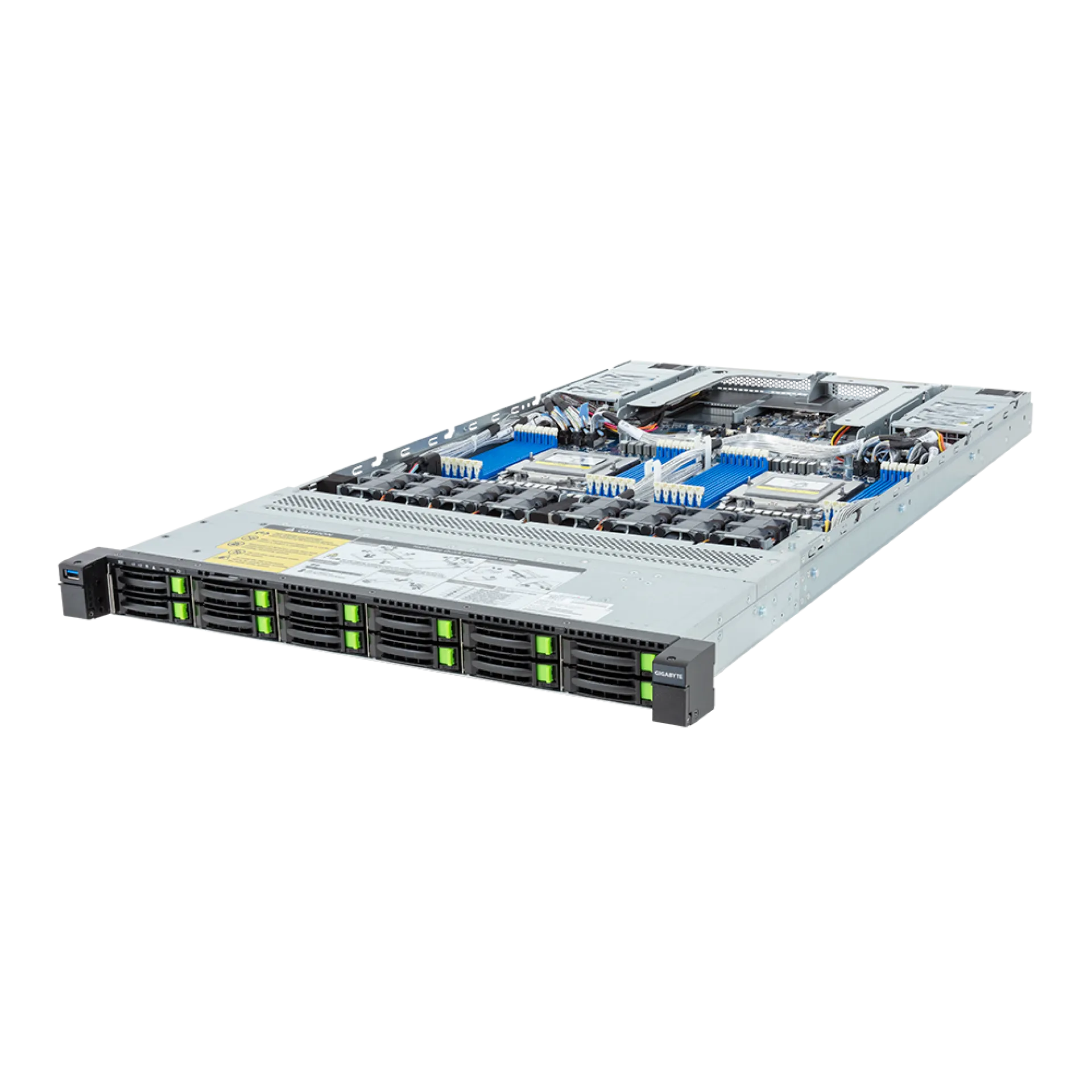 R183-Z94-AAV1 Gigabyte angle view Gigabyte R183-Z94-AAV1 angle view