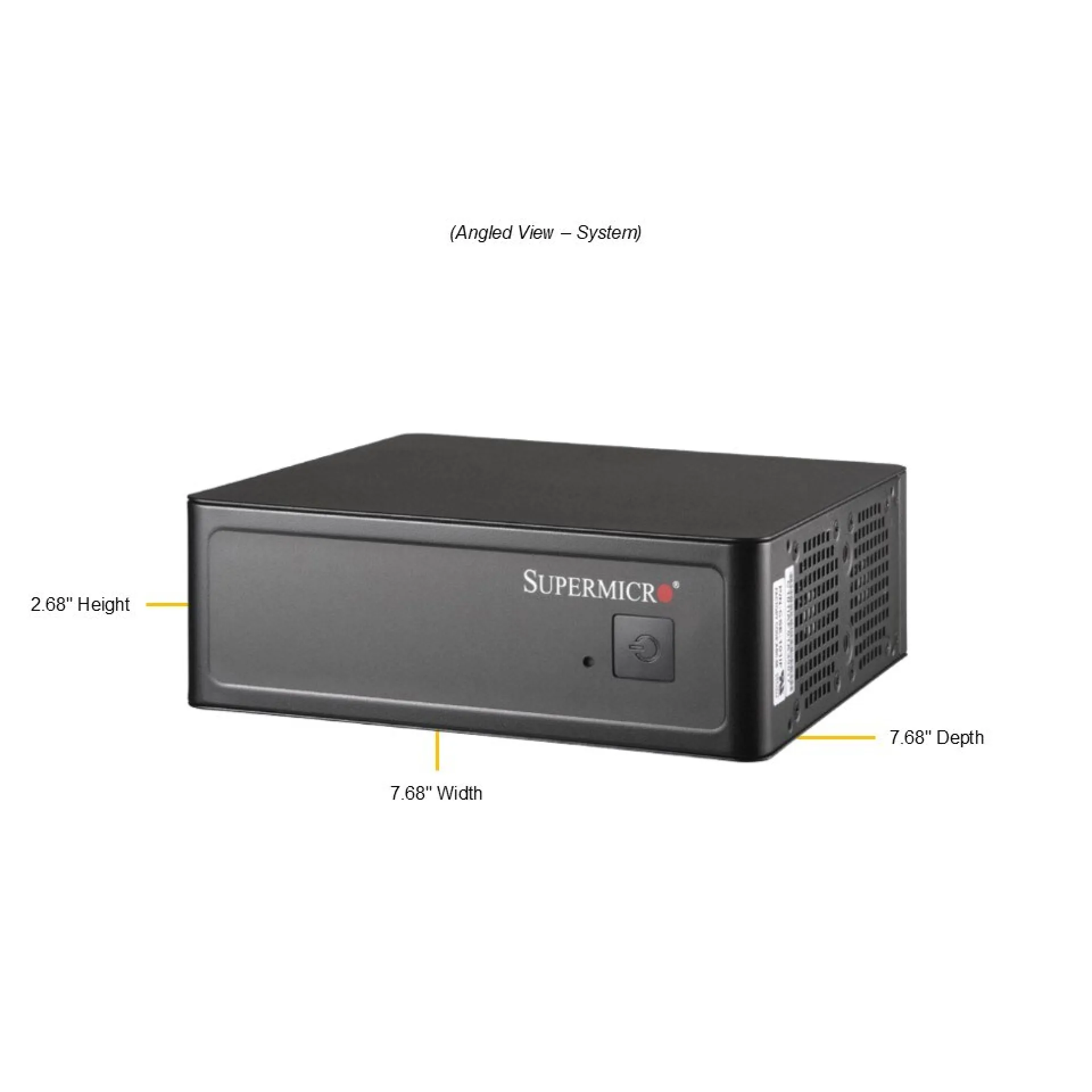 SYS-E201-14AR Supermicro angle view Supermicro SYS-E201-14AR angle view