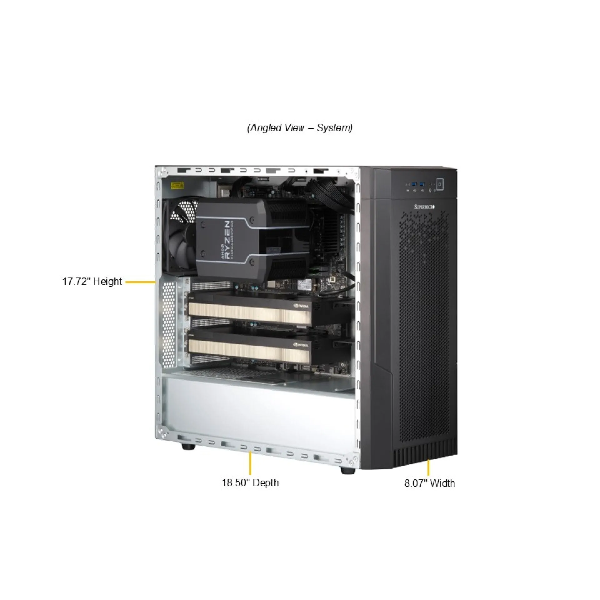 AS-531AW-TC Supermicro angle view Supermicro AS-531AW-TC angle view