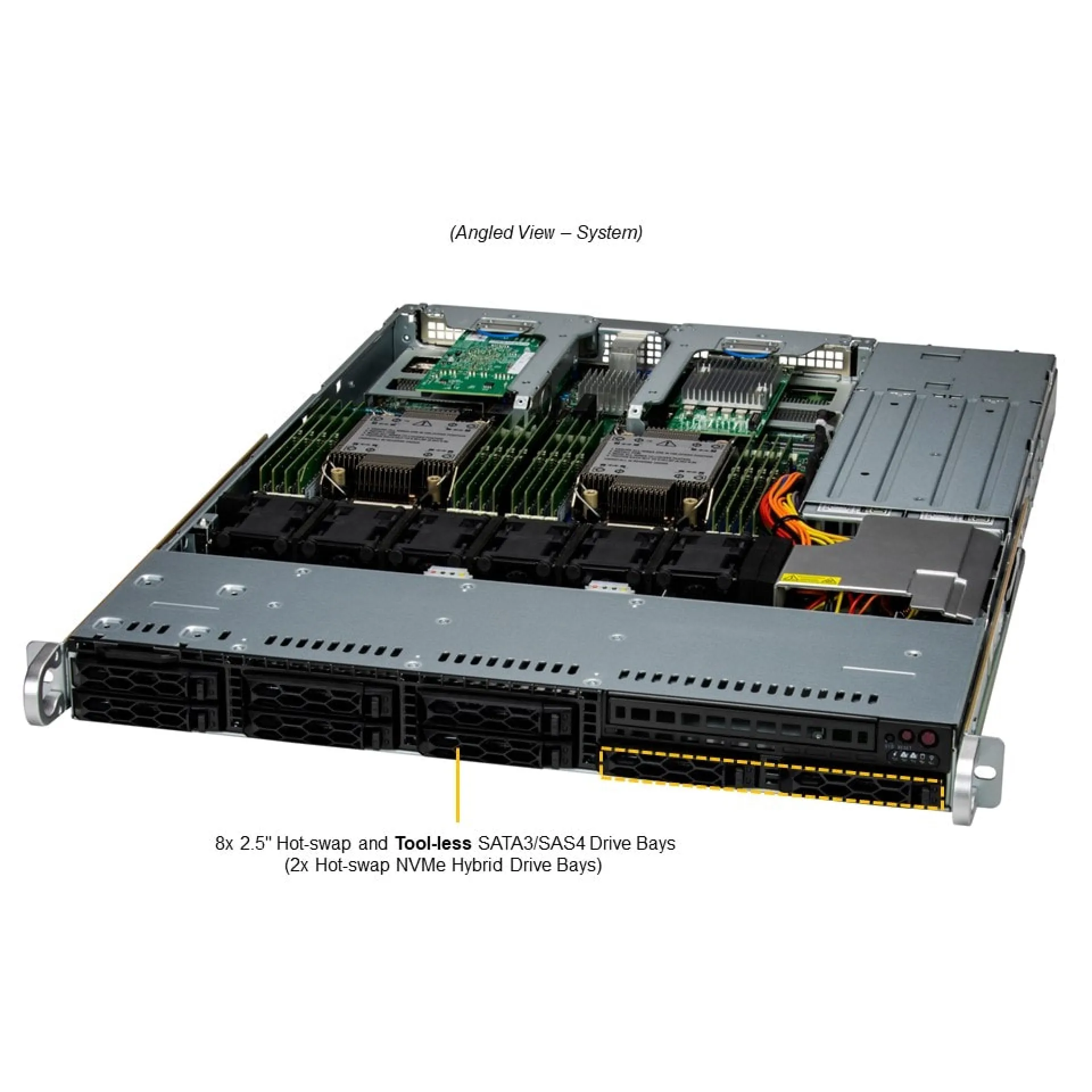 Supermicro SYS-121C-TN2R angle view