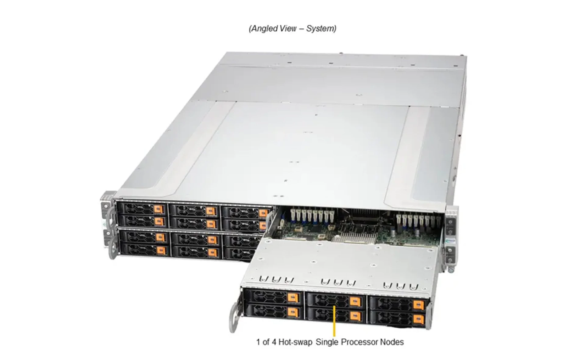 SYS-211GT-HNTR Supermicro angle view Supermicro SYS-211GT-HNTR angle view