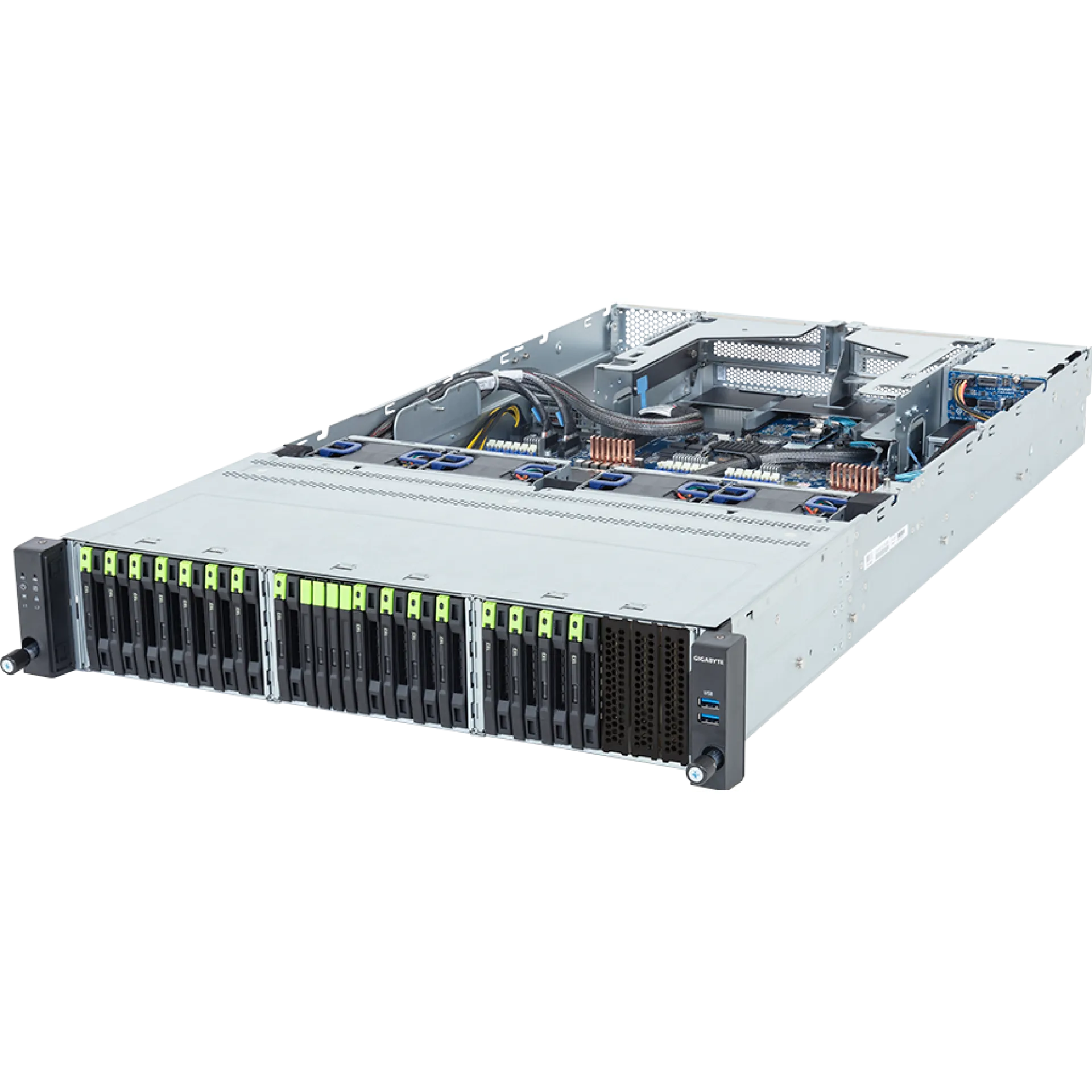 Gigabyte R284-A91-AAL3 angle view 