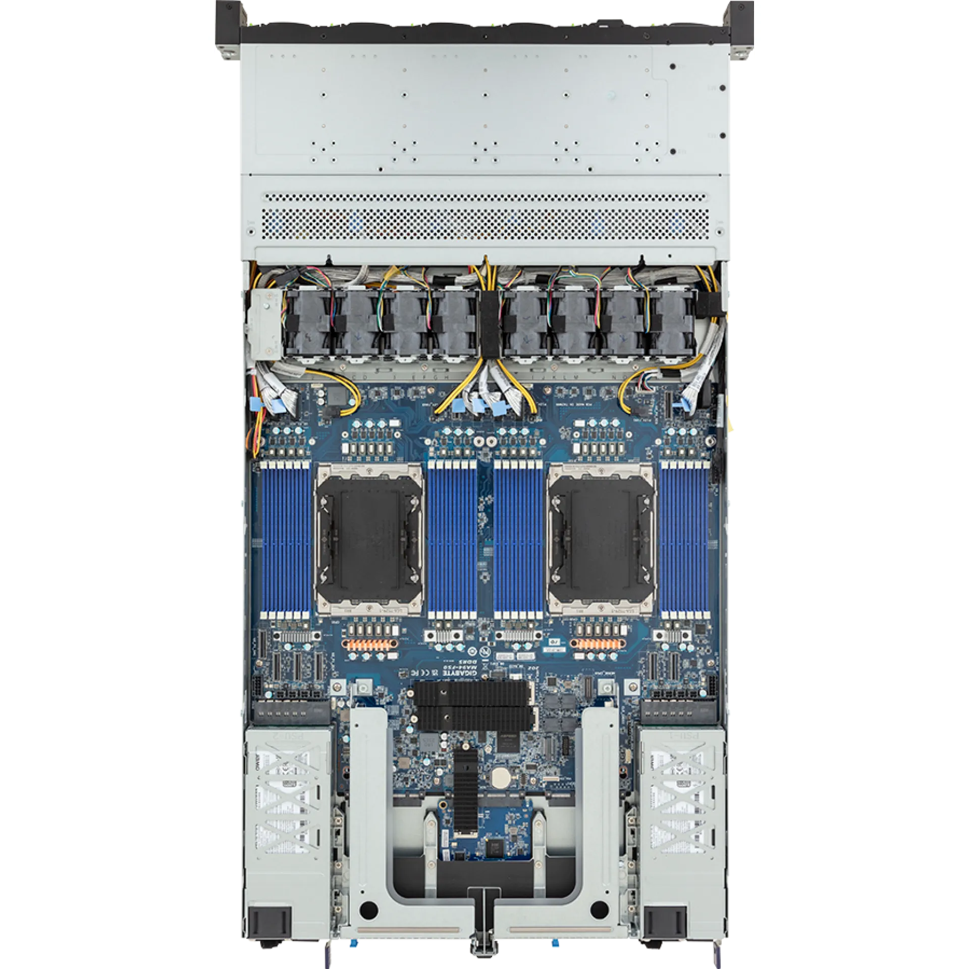 R184-A92-AAJ1 Gigabyte top view Gigabyte R184-A92-AAJ1 top view